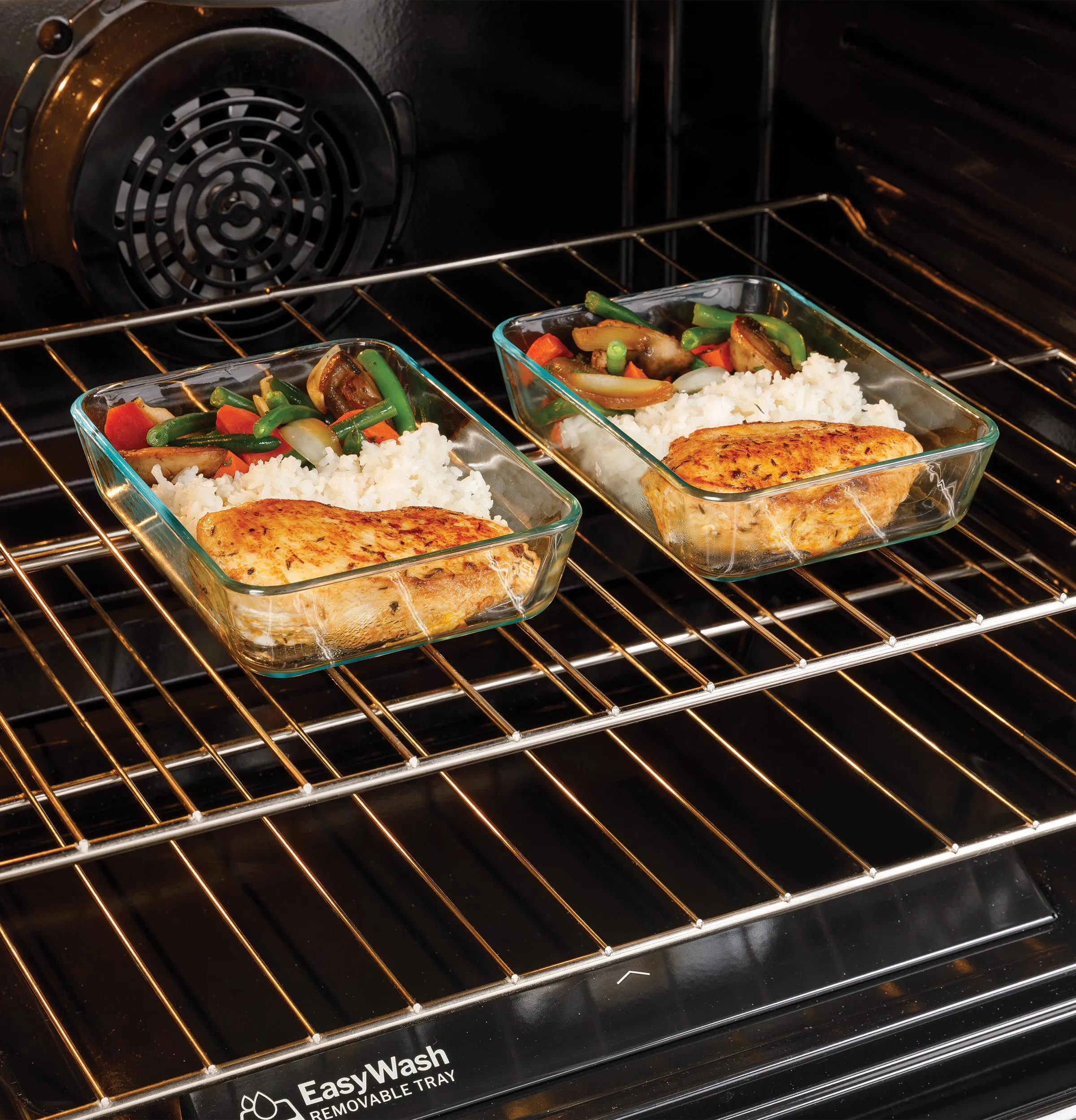 Ge Appliances GGS600AVWW Ge 30" Slide-In Front-Control Convection Gas Range With No Preheat Air Fry And Easywash&#8482; Oven Tray