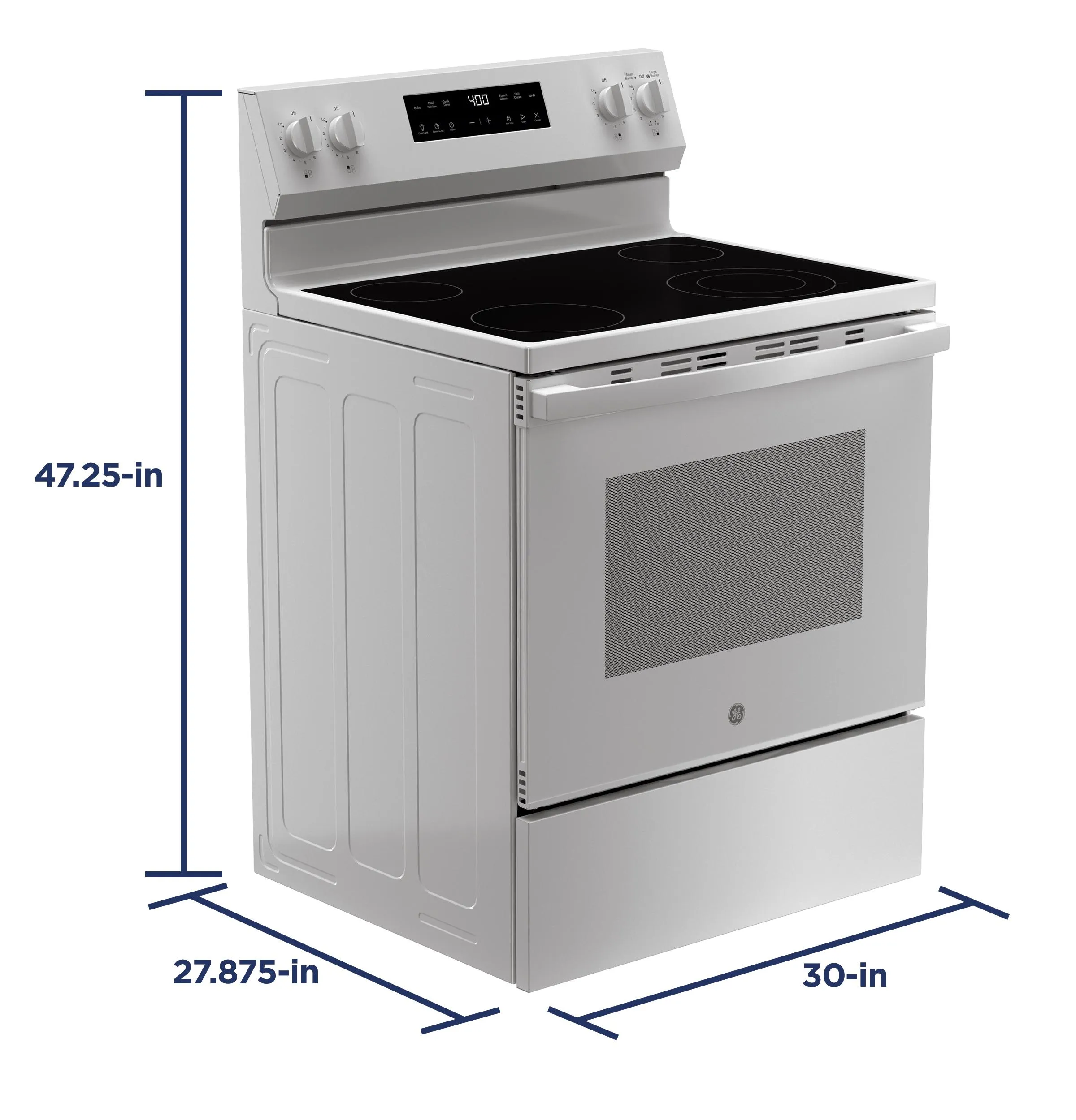 Ge Appliances GRF400PVWW Ge 30" Free-Standing Electric Range