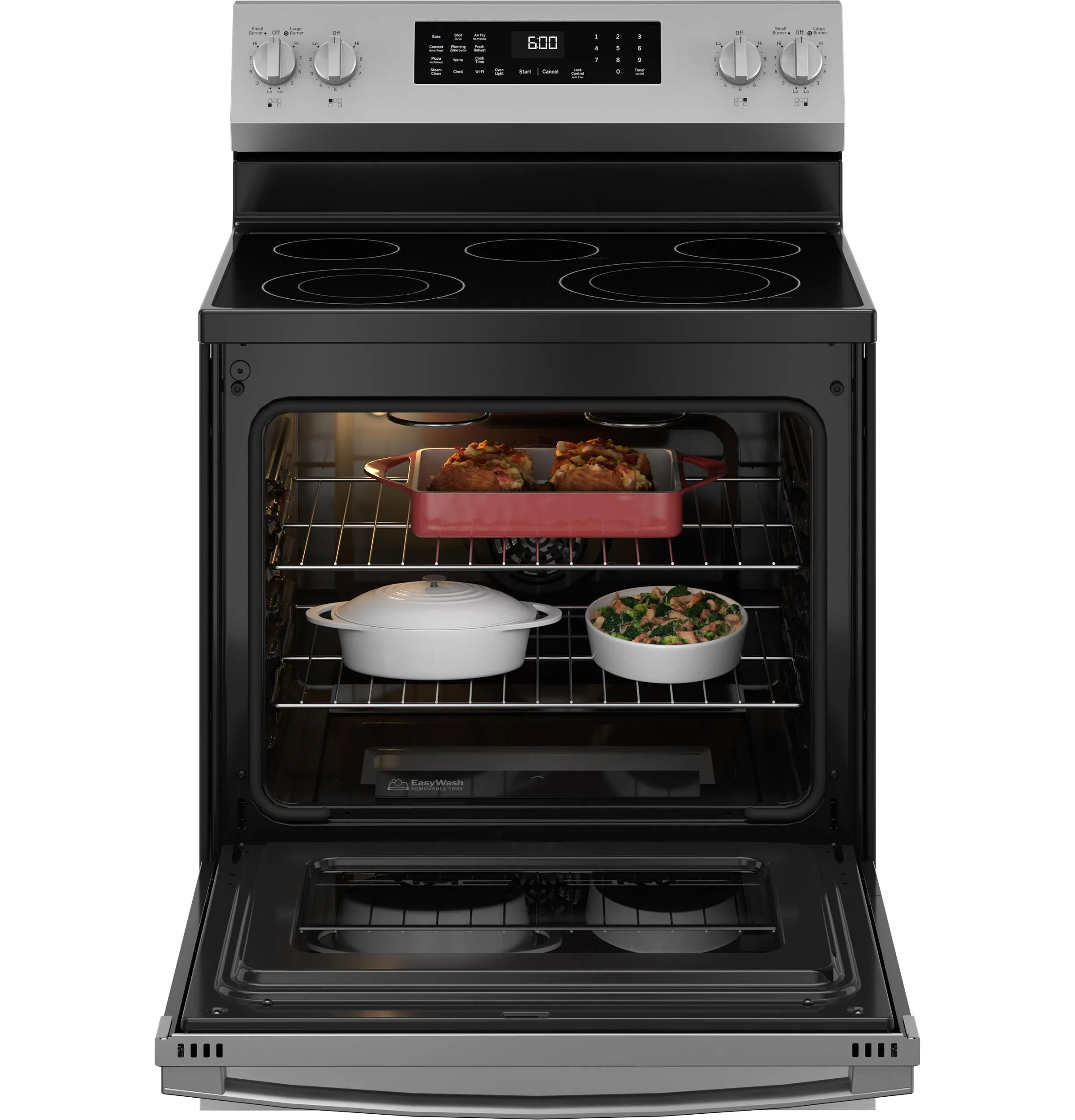 Ge Appliances GRF600AVSS Ge 30" Free-Standing Electric Convection Range With No Preheat Air Fry And Easywash&#8482; Oven Tray