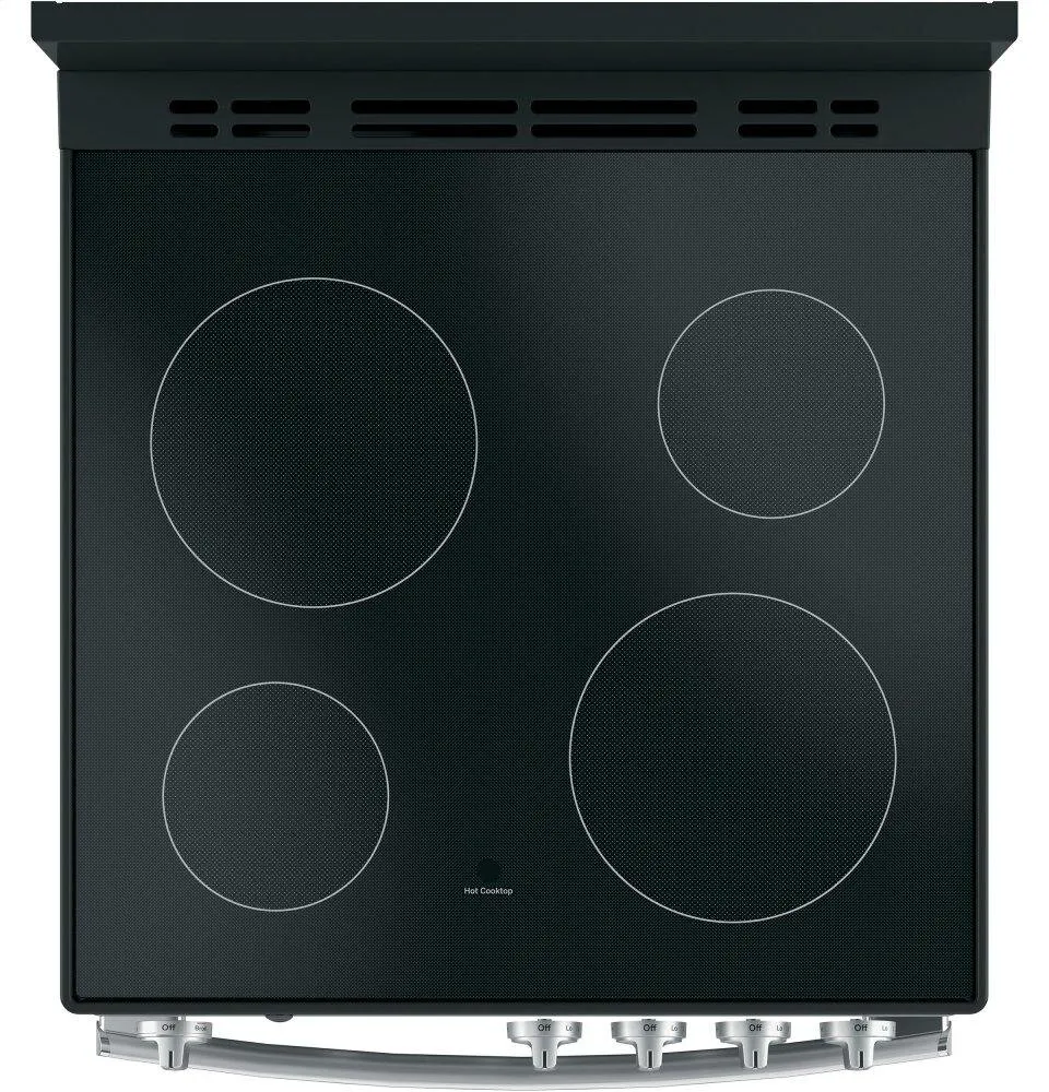 Ge Appliances JAS640RMSS Ge 24" Free-Standing/Slide-In Front Control Range With Steam Clean And Large Window