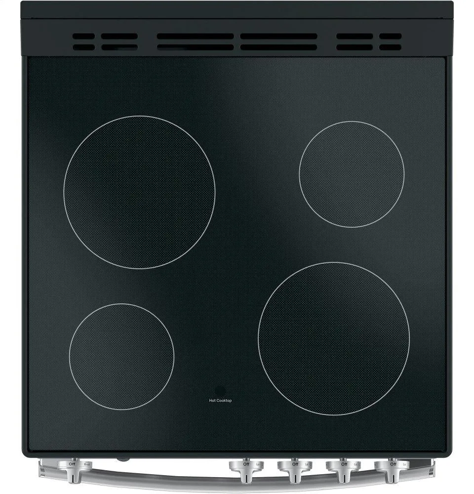 Ge Appliances JAS640RMSS Ge 24" Free-Standing/Slide-In Front Control Range With Steam Clean And Large Window
