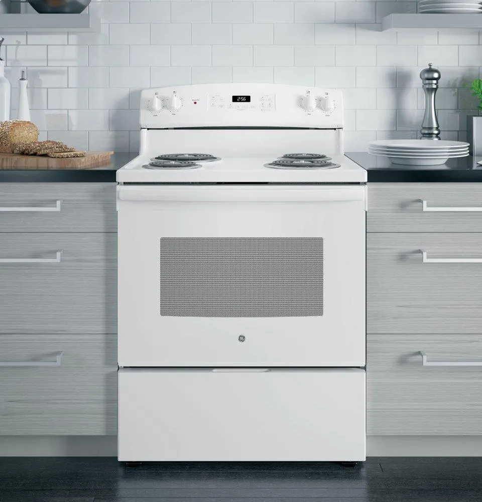 Ge Appliances JB256DMWW Ge 30" Free-Standing Electric Range