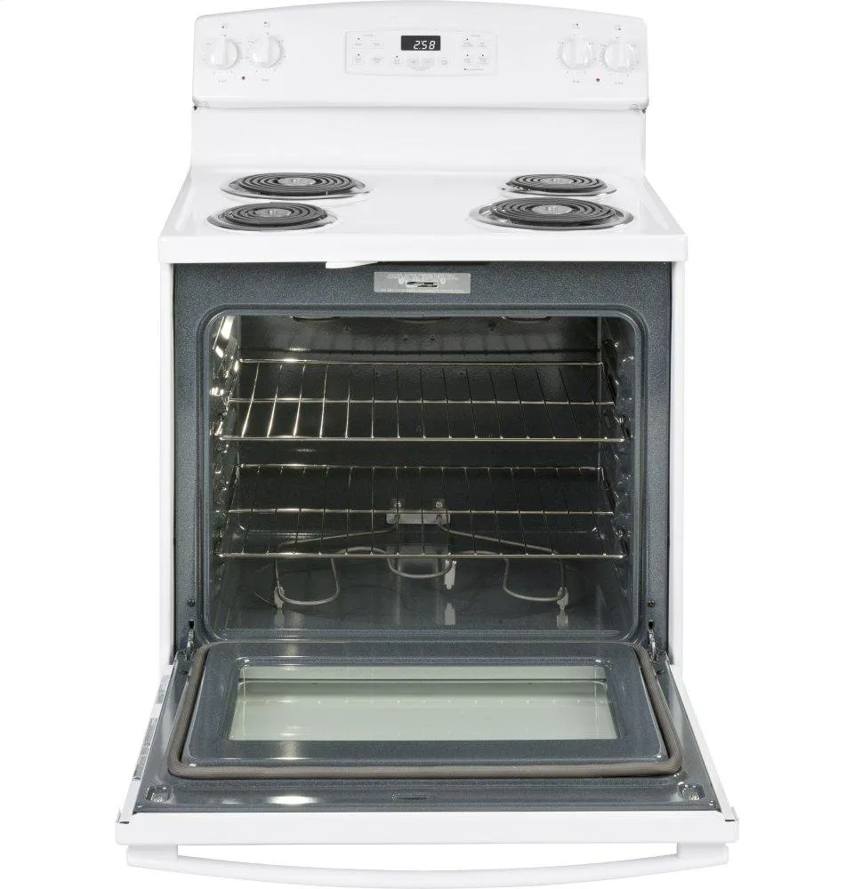 Ge Appliances JB258DMWW Ge 30" Free-Standing Self-Clean Electric Range