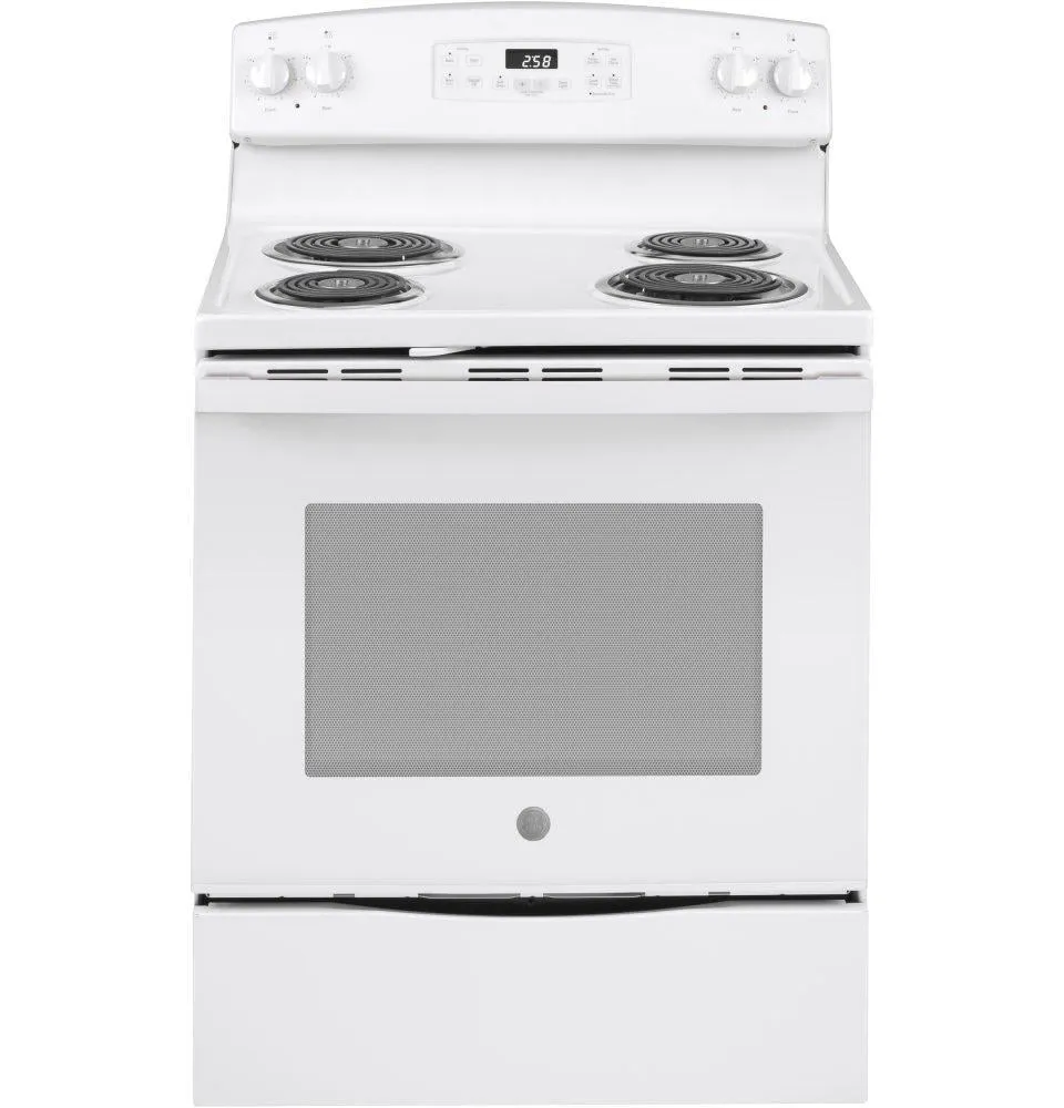 Ge Appliances JB258DMWW Ge 30" Free-Standing Self-Clean Electric Range