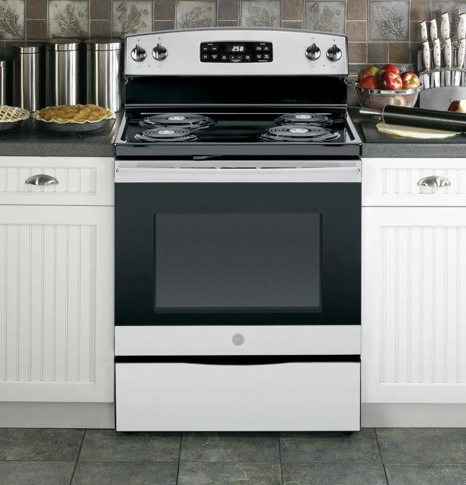 Ge Appliances JB258RMSS Ge 30" Free-Standing Self-Clean Electric Range