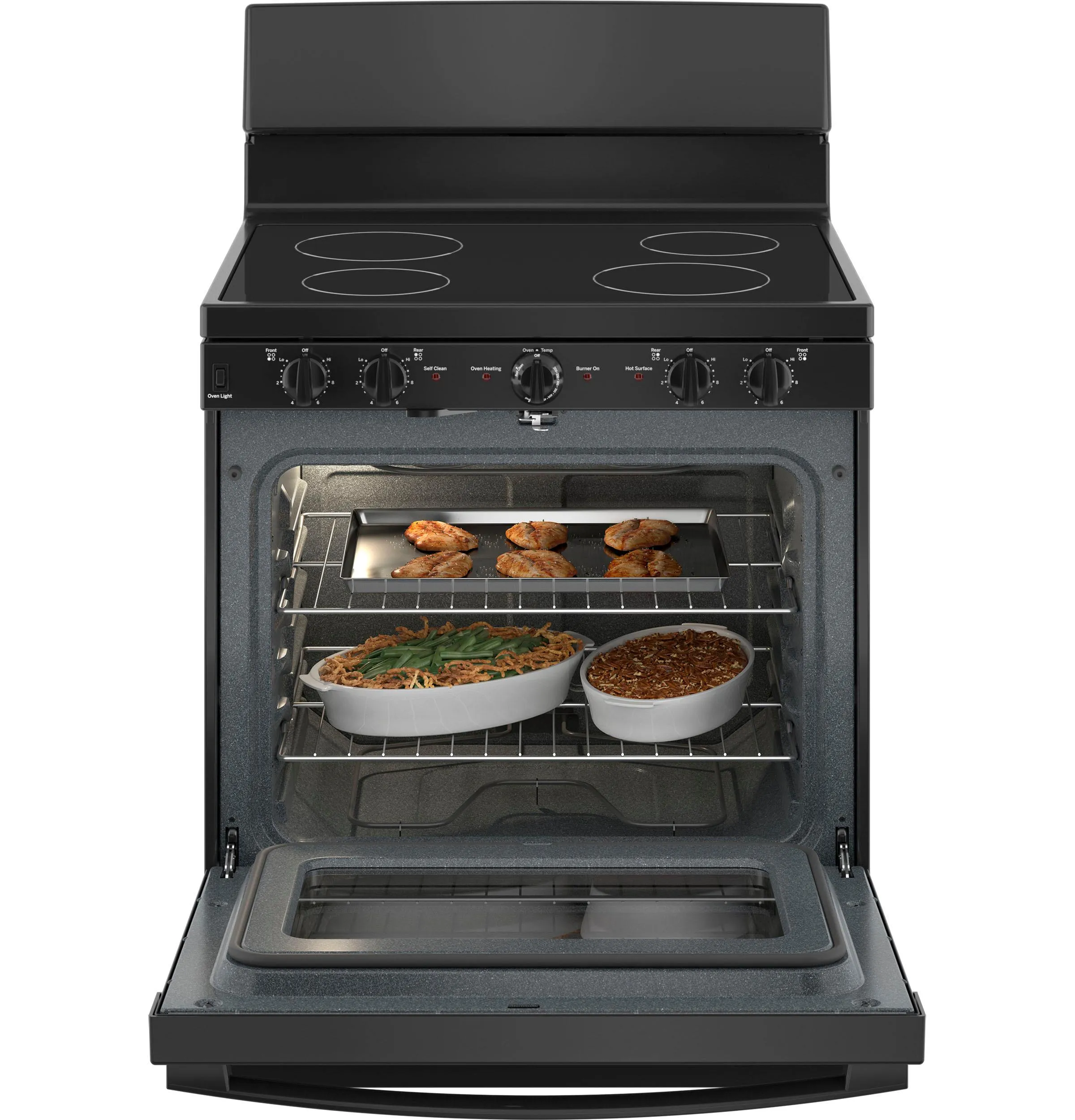 Ge Appliances JB480DTBB Ge 30" Free-Standing Electric Radiant Smooth Cooktop Range