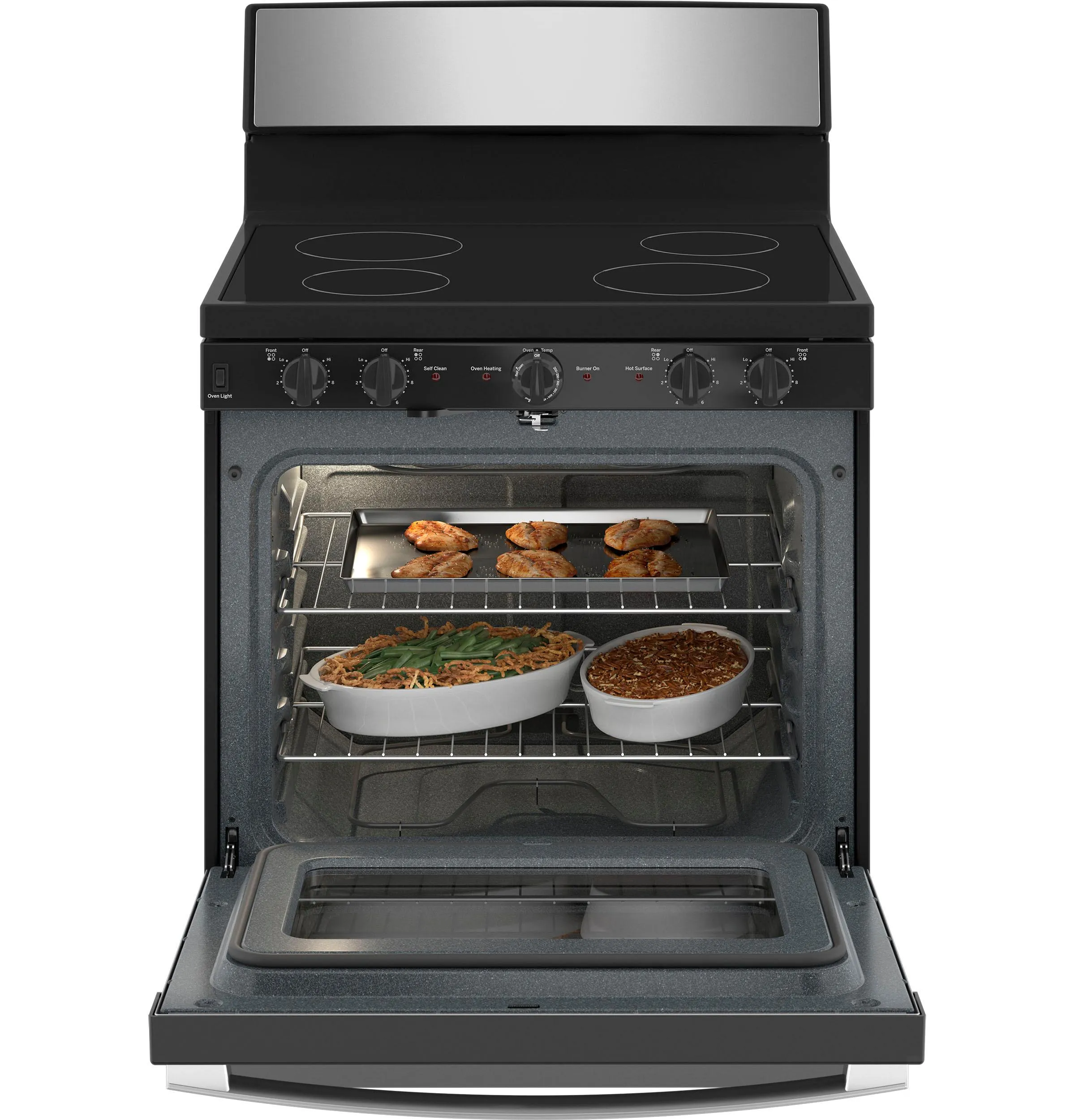 Ge Appliances JB480SYSS Ge Energy Star 30" Free-Standing Electric Radiant Smooth Cooktop Range