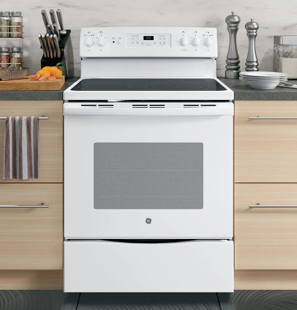 Ge Appliances JB655DKWW Ge 30" Free-Standing Electric Convection Range