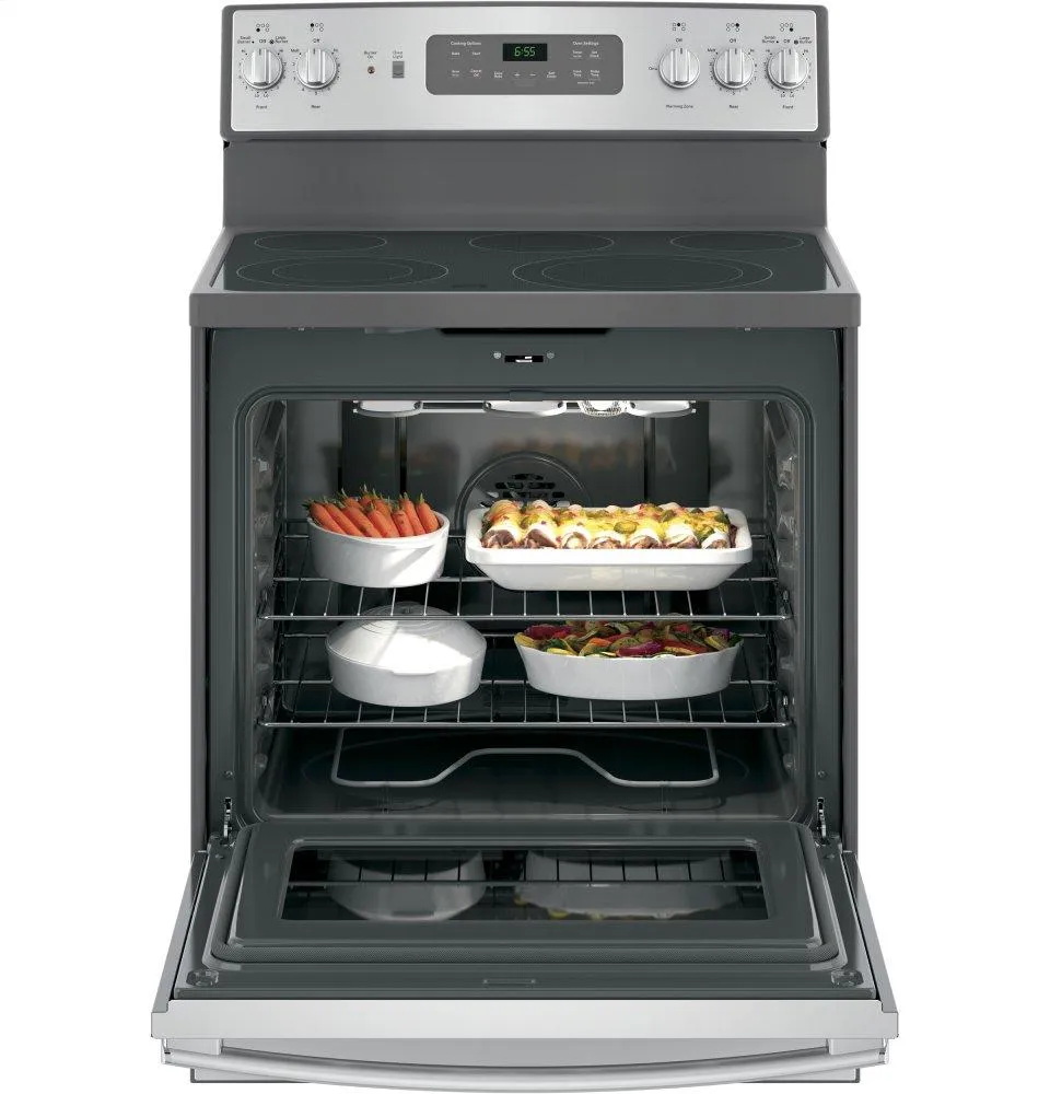 Ge Appliances JB655YKFS Ge 30" Free-Standing Electric Convection Fingerprint Resistant Range