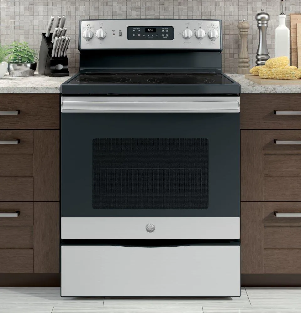 Ge Appliances JB655YKFS Ge 30" Free-Standing Electric Convection Fingerprint Resistant Range