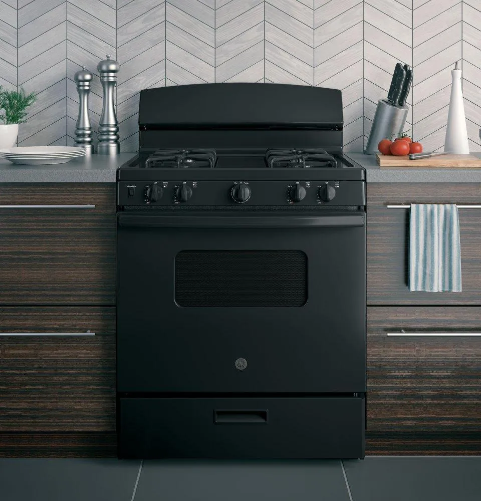 Ge Appliances JGBS10DEMBB Ge 30" Free-Standing Front Control Gas Range