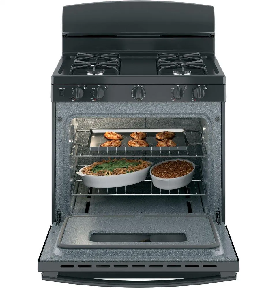 Ge Appliances JGBS10DEMBB Ge 30" Free-Standing Front Control Gas Range