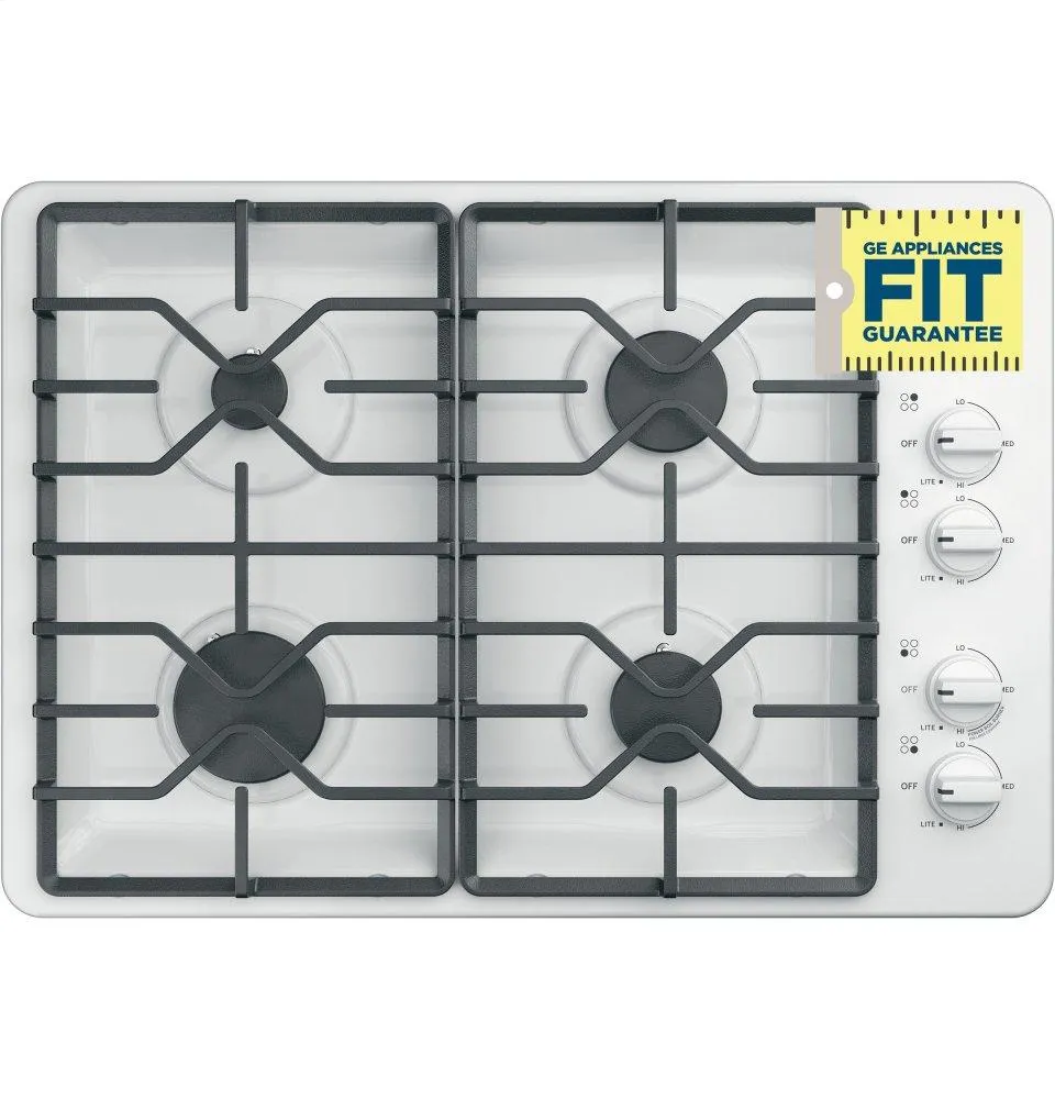 Ge Appliances JGP3030DLWW Ge 30" Built-In Gas Cooktop With Dishwasher-Safe Grates