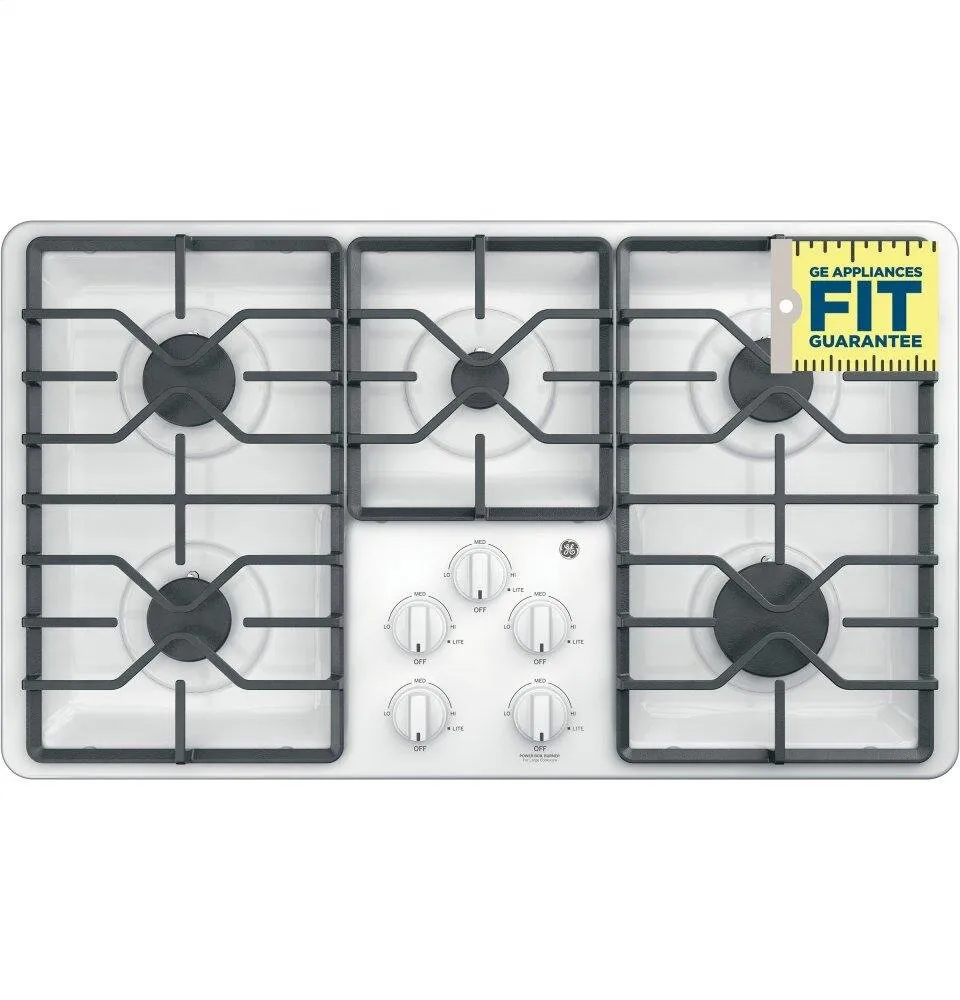 Ge Appliances JGP3036DLWW Ge 36" Built-In Gas Cooktop With Dishwasher-Safe Grates