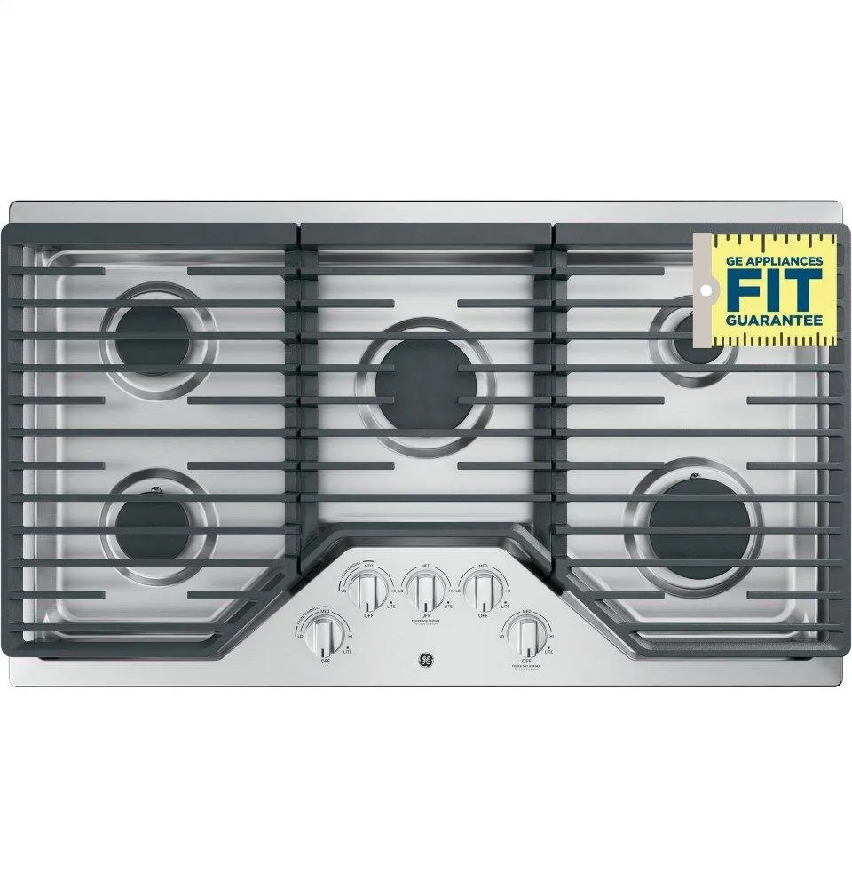 Ge Appliances JGP5036SLSS Ge 36" Built-In Gas Cooktop With 5 Burners And Dishwasher Safe Grates