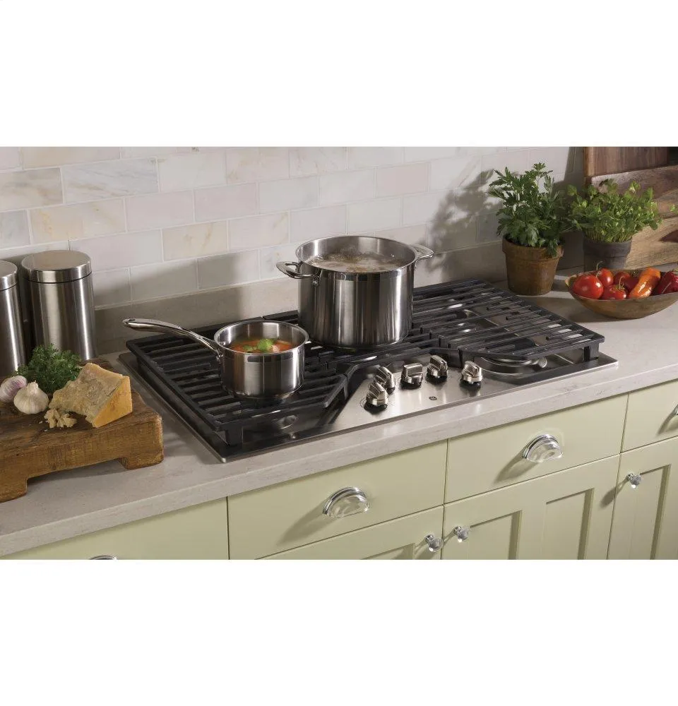 Ge Appliances JGP5036SLSS Ge 36" Built-In Gas Cooktop With 5 Burners And Dishwasher Safe Grates