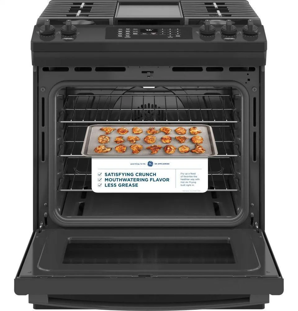Ge Appliances JGS760DPBB Ge 30" Slide-In Front-Control Convection Gas Range With No Preheat Air Fry