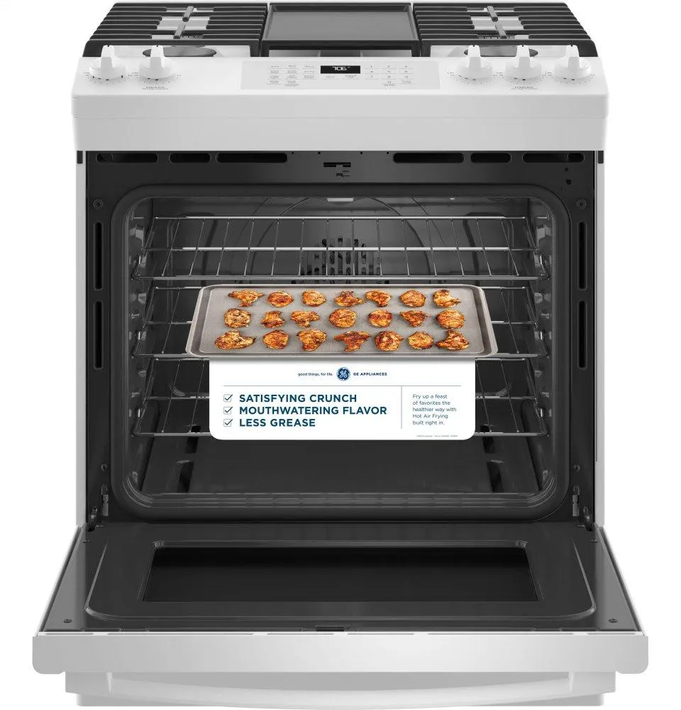 Ge Appliances JGS760DPWW Ge 30" Slide-In Front-Control Convection Gas Range With No Preheat Air Fry