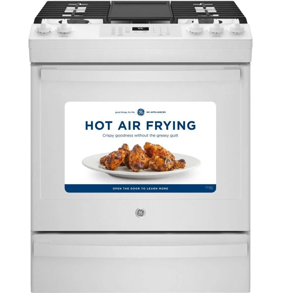 Ge Appliances JGS760DPWW Ge 30" Slide-In Front-Control Convection Gas Range With No Preheat Air Fry