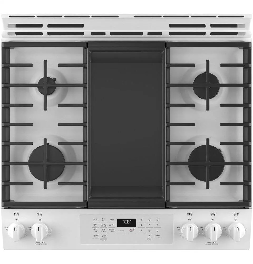 Ge Appliances JGS760DPWW Ge 30" Slide-In Front-Control Convection Gas Range With No Preheat Air Fry
