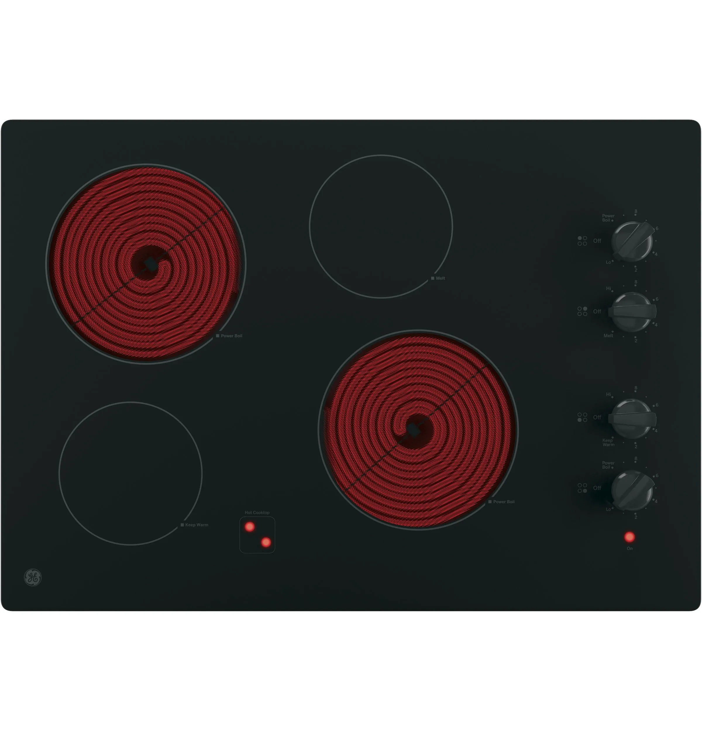Ge Appliances JP3030DWBB Ge 30" Built-In Knob Control Electric Cooktop