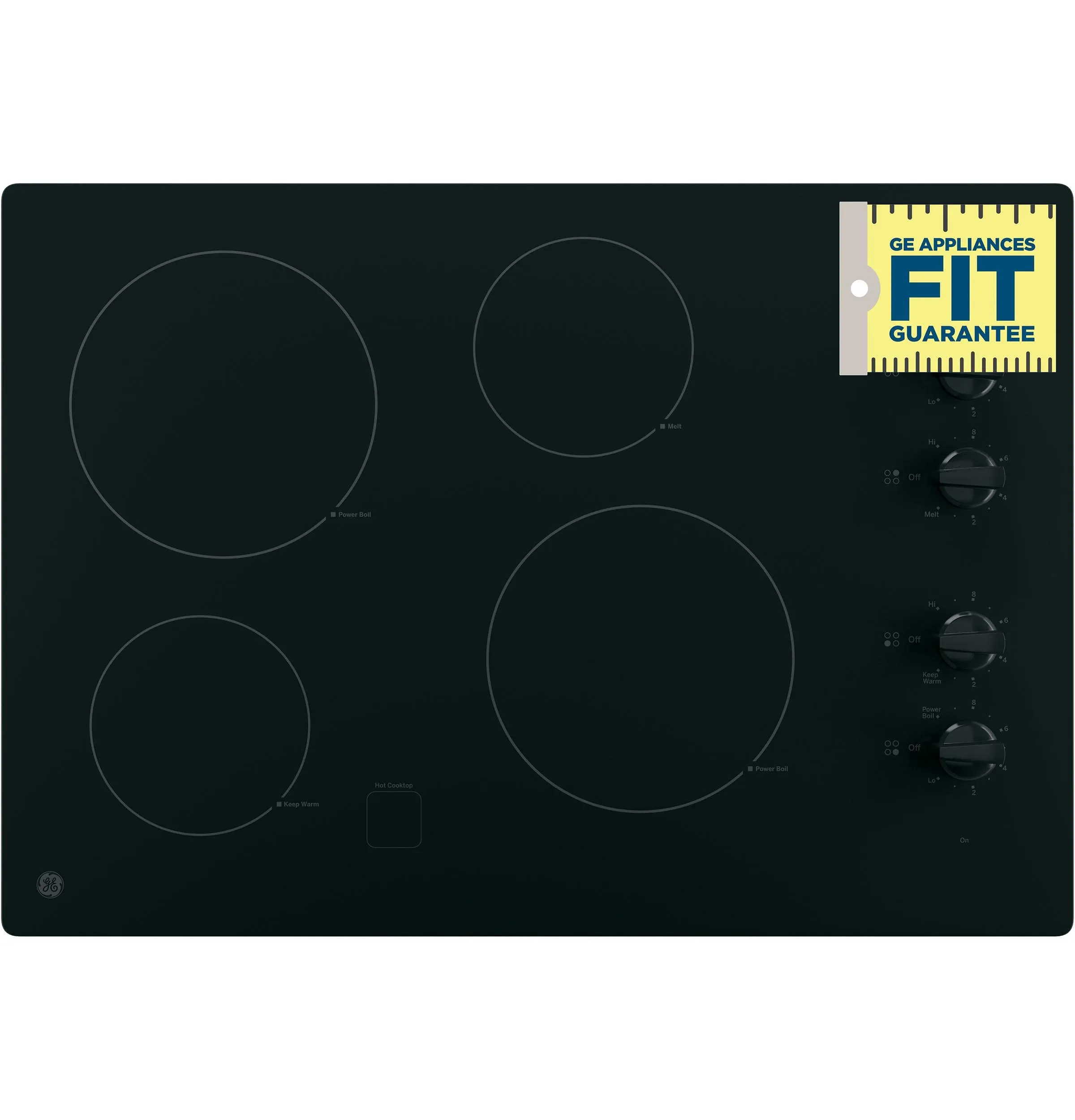 Ge Appliances JP3030DWBB Ge 30" Built-In Knob Control Electric Cooktop