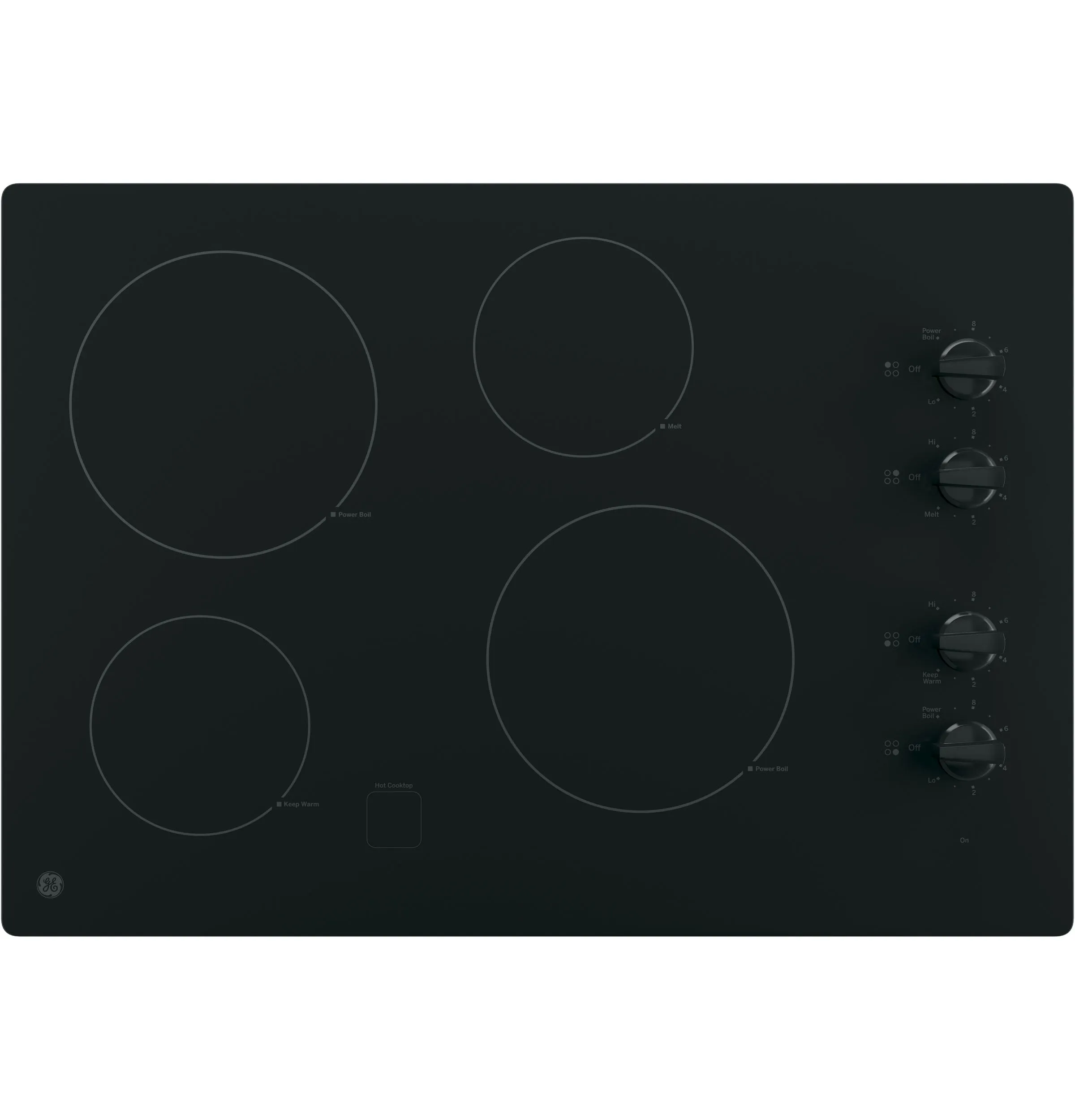 Ge Appliances JP3030DWBB Ge 30" Built-In Knob Control Electric Cooktop