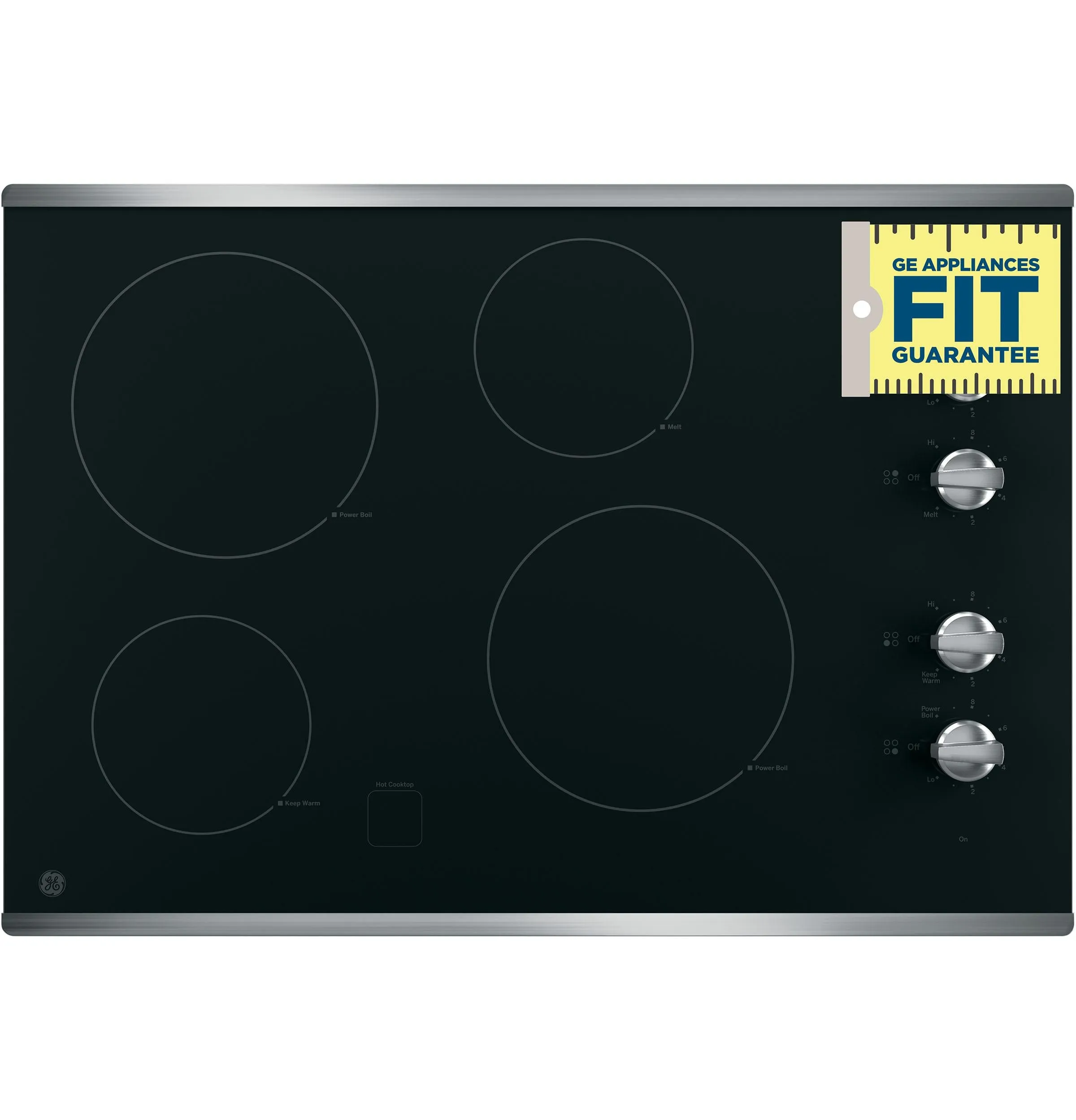 Ge Appliances JP3030SWSS Ge 30" Built-In Knob Control Electric Cooktop
