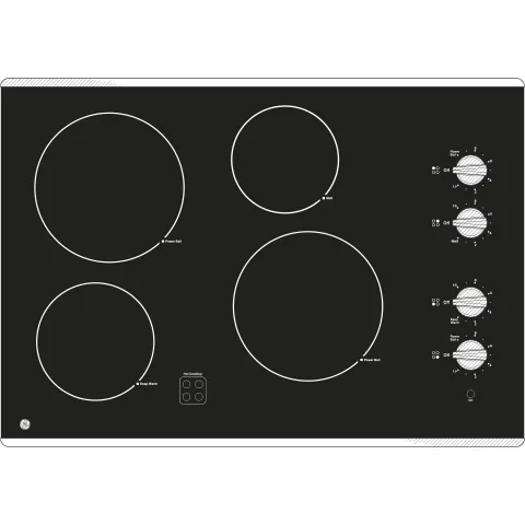 Ge Appliances JP3030SWSS Ge 30" Built-In Knob Control Electric Cooktop