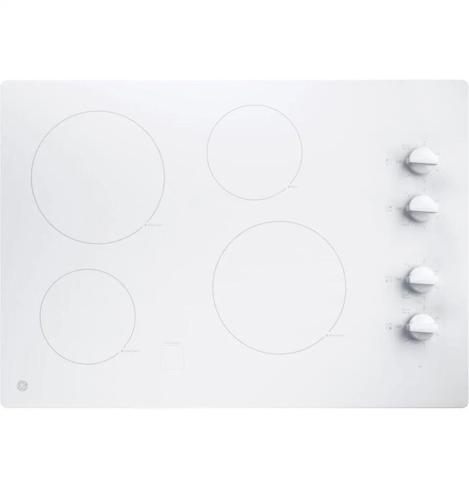 Ge Appliances JP3030TJWW Ge 30" Built-In Knob Control Electric Cooktop