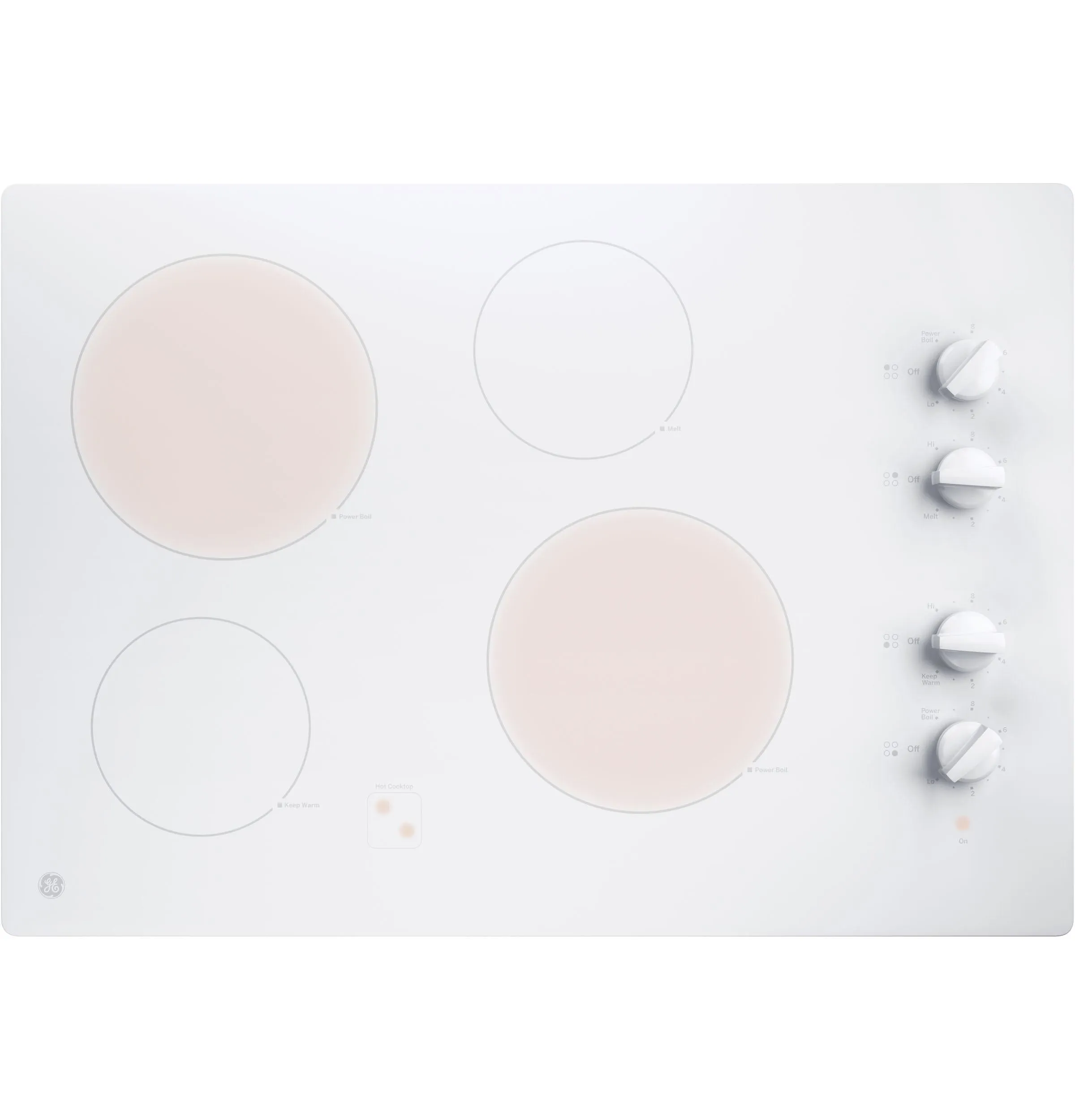 Ge Appliances JP3030TWWW Ge 30" Built-In Knob Control Electric Cooktop