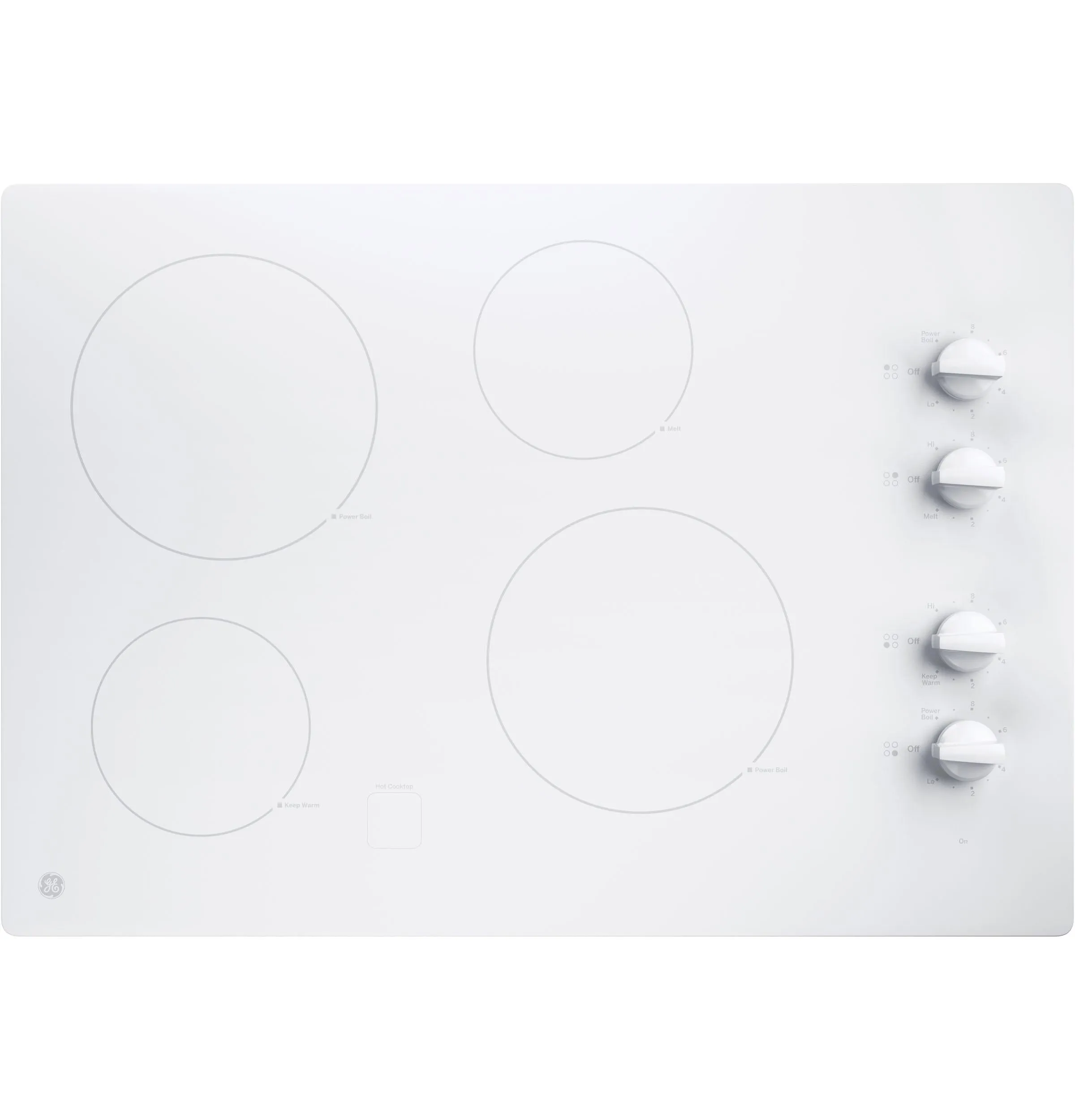 Ge Appliances JP3030TWWW Ge 30" Built-In Knob Control Electric Cooktop