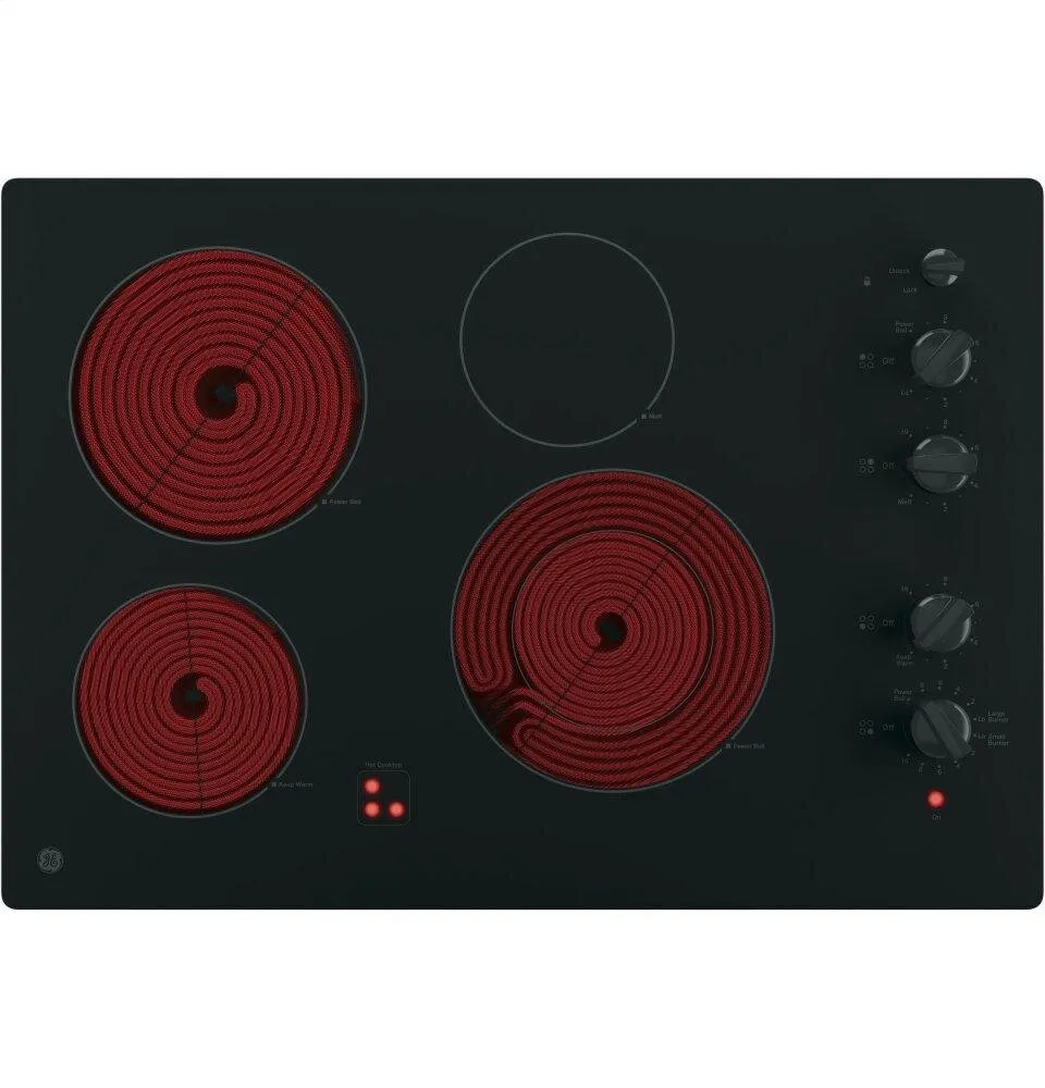 Ge Appliances JP3530DJBB Ge 30" Built-In Knob Control Electric Cooktop