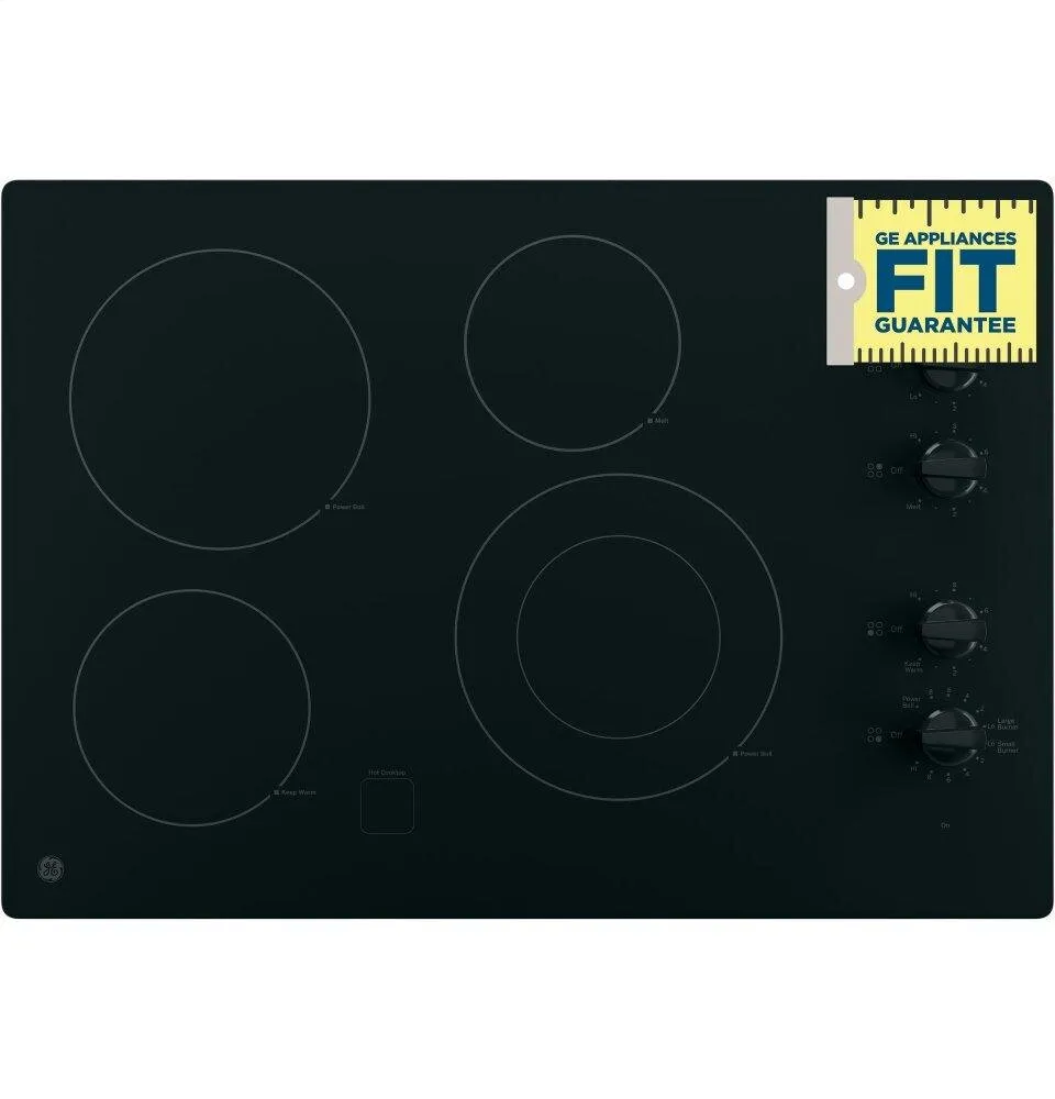 Ge Appliances JP3530DJBB Ge 30" Built-In Knob Control Electric Cooktop