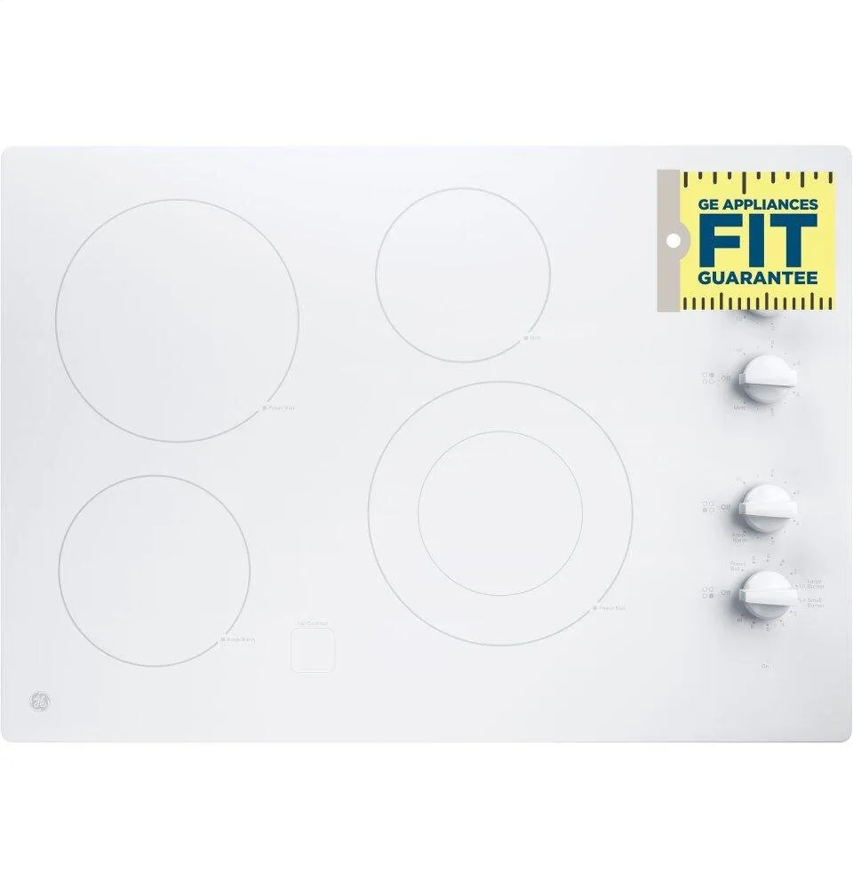 Ge Appliances JP3530TJWW Ge 30" Built-In Knob Control Electric Cooktop