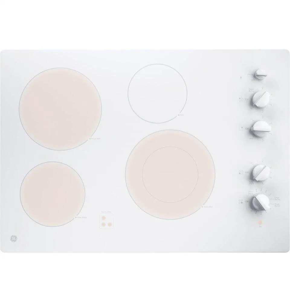 Ge Appliances JP3530TJWW Ge 30" Built-In Knob Control Electric Cooktop