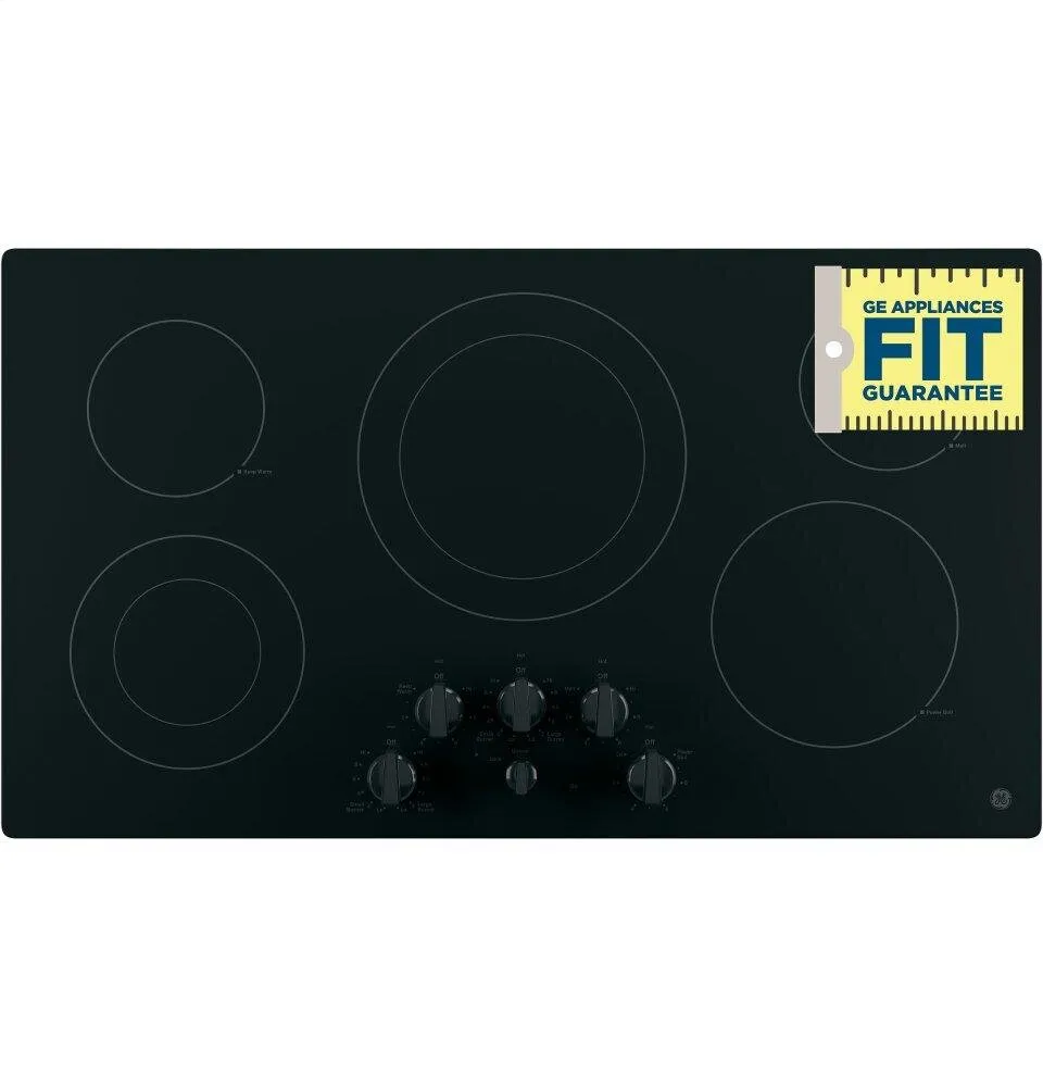 Ge Appliances JP3536DJBB Ge 36" Built-In Knob Control Electric Cooktop