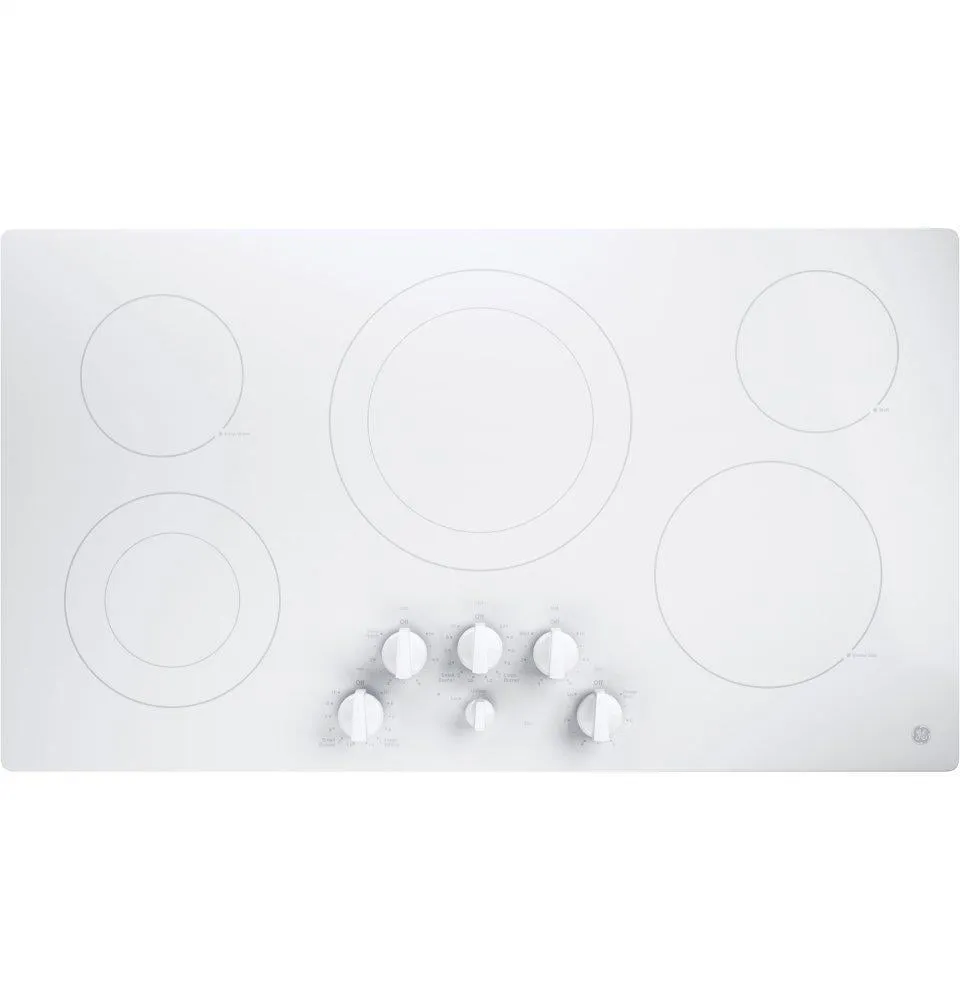 Ge Appliances JP3536TJWW Ge 36" Built-In Knob Control Electric Cooktop