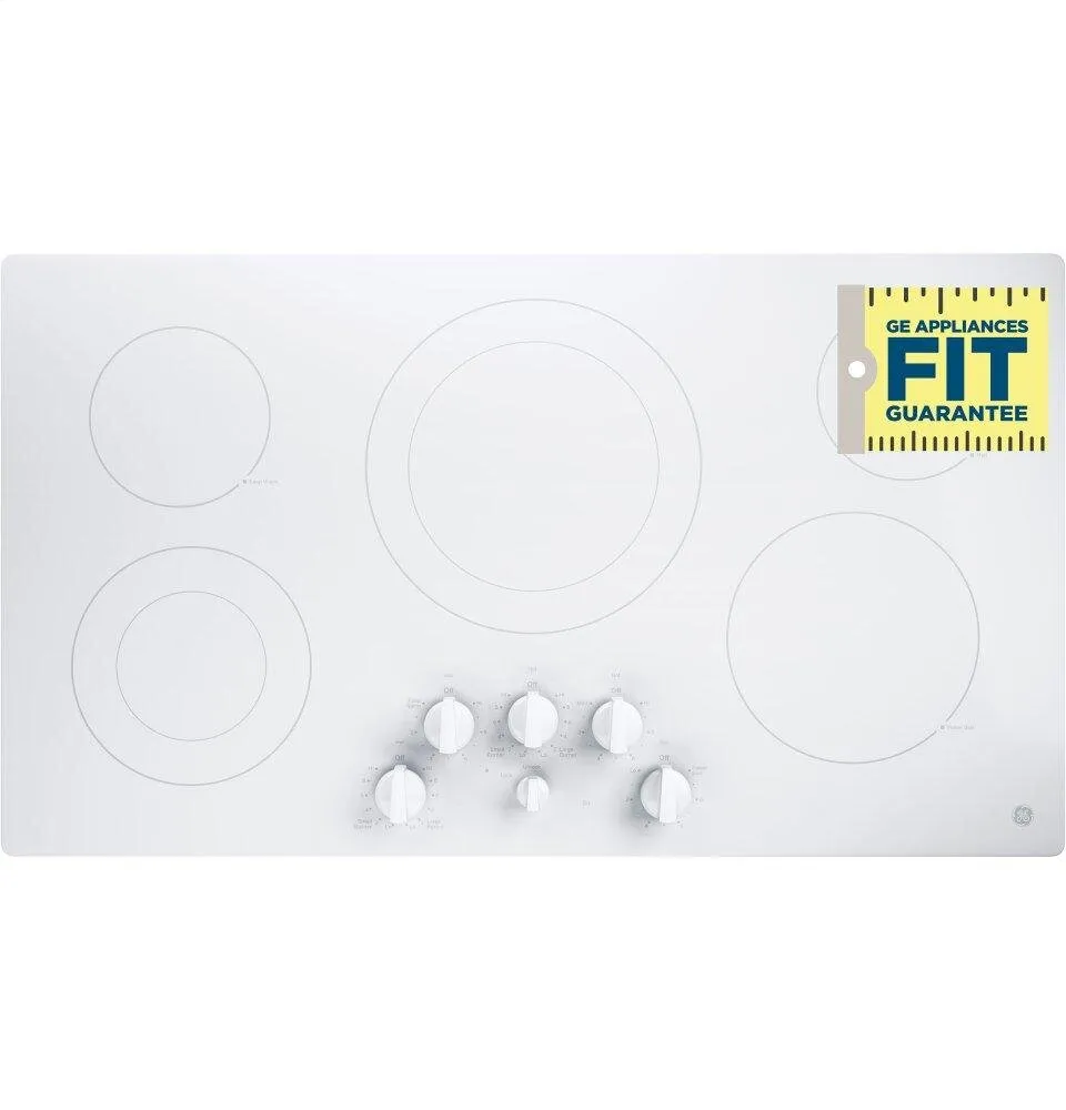 Ge Appliances JP3536TJWW Ge 36" Built-In Knob Control Electric Cooktop