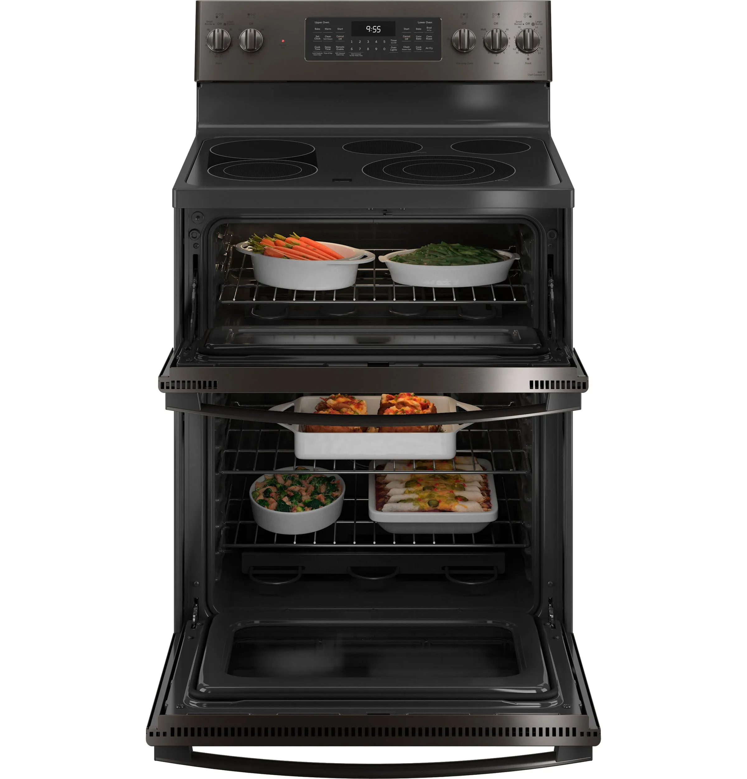 Ge Appliances PB965BPTS Ge Profile&#8482; 30" Smart Free-Standing Electric Double Oven Convection Range With No Preheat Air Fry