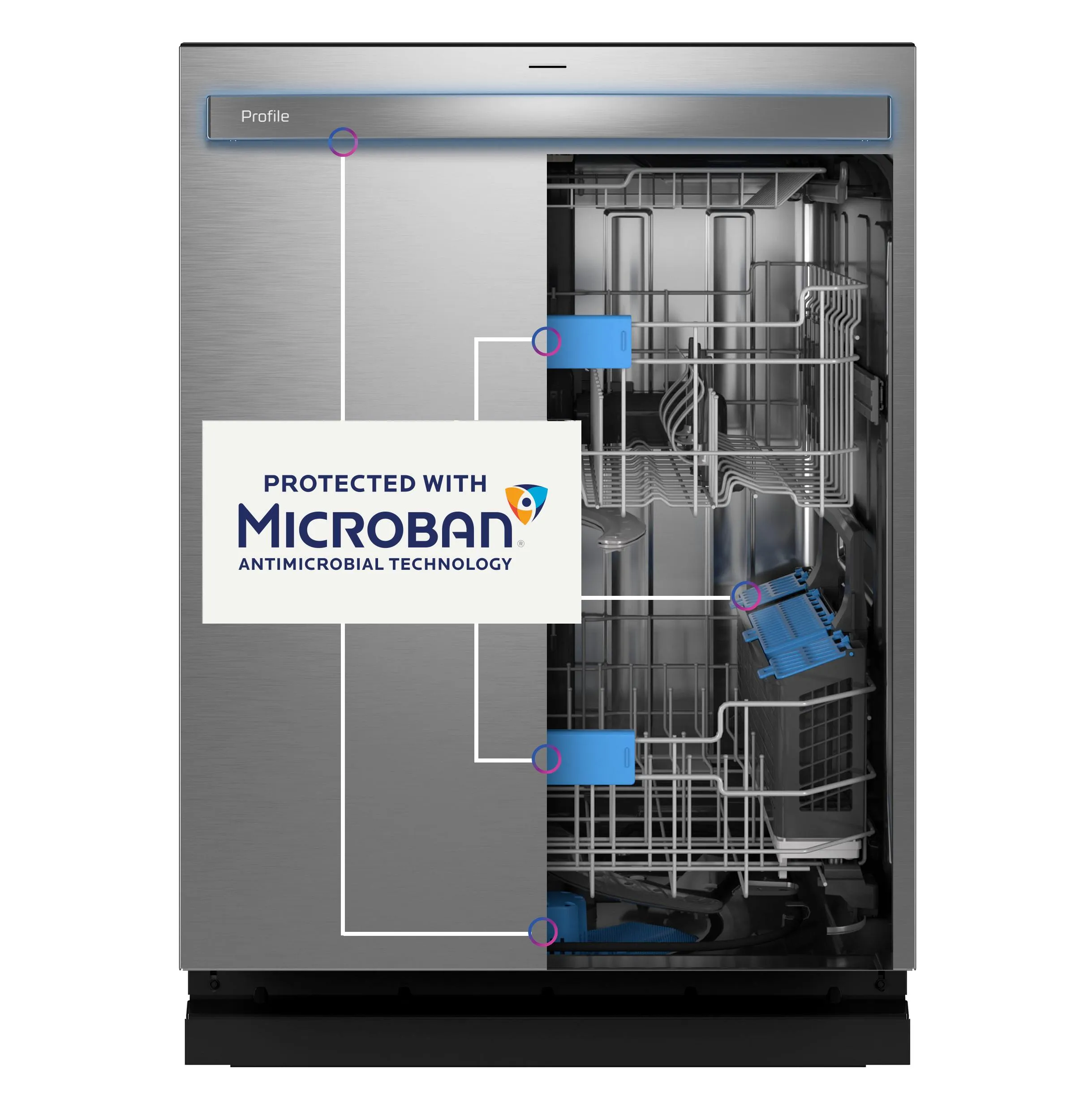 Ge Appliances PDP755SYVFS Ge Profile&#8482; Energy Star Smart Ultrafresh System Dishwasher With Microban&#8482; Antimicrobial Technology With Deep Clean Washing 3Rd Rack, 42 Dba