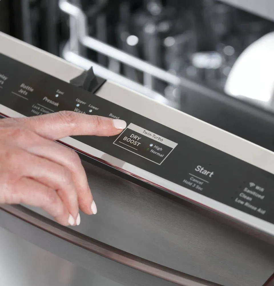 Ge Appliances PDT775SYNFS Ge Profile&#8482; Fingerprint Resistant Top Control With Stainless Steel Interior Dishwasher With Sanitize Cycle & Twin Turbo Dry Boost