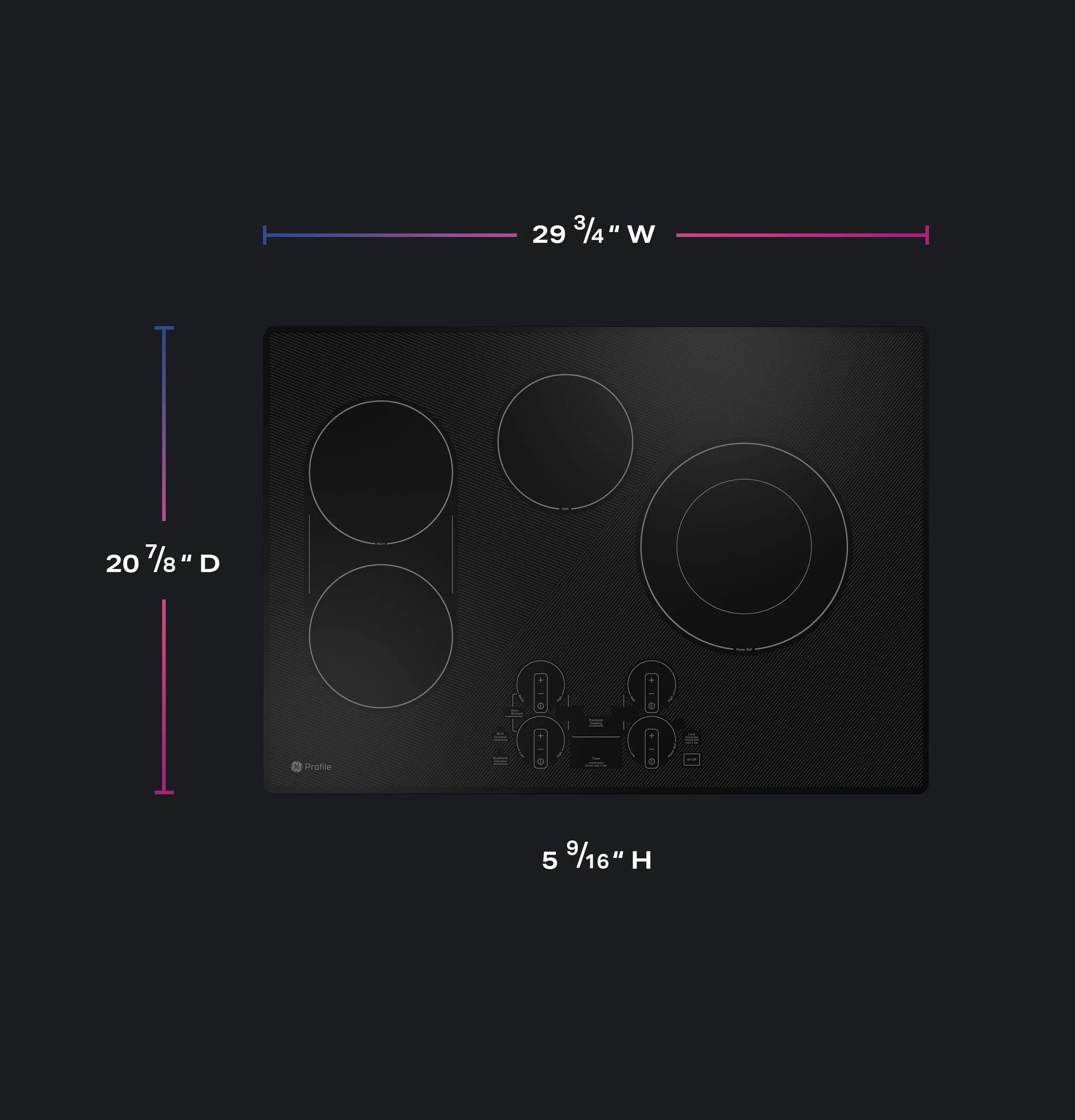 Ge Appliances PEP7030DTBB Ge Profile&#8482; 30" Built-In Touch Control Electric Cooktop