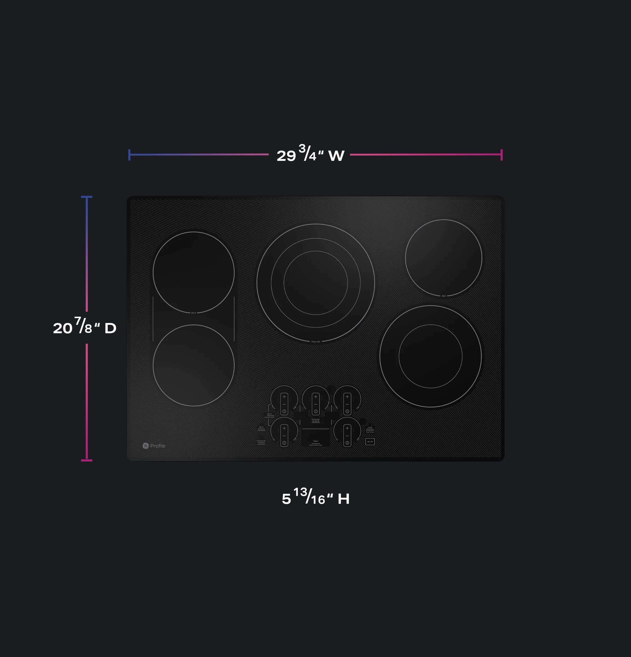 Ge Appliances PEP9030DTBB Ge Profile&#8482; 30" Built-In Touch Control Electric Cooktop