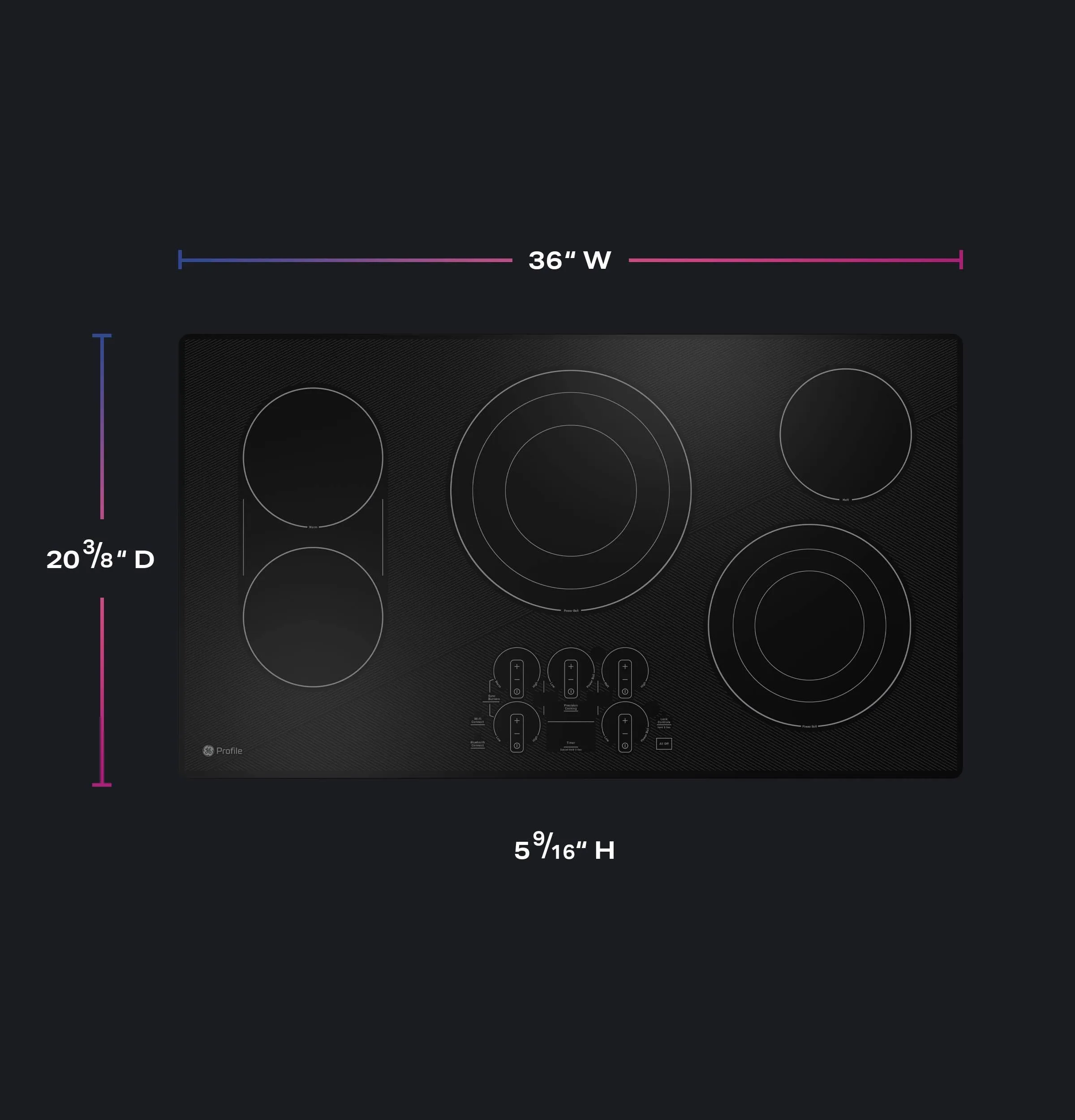 Ge Appliances PEP9036STSS Ge Profile&#8482; 36" Built-In Touch Control Cooktop