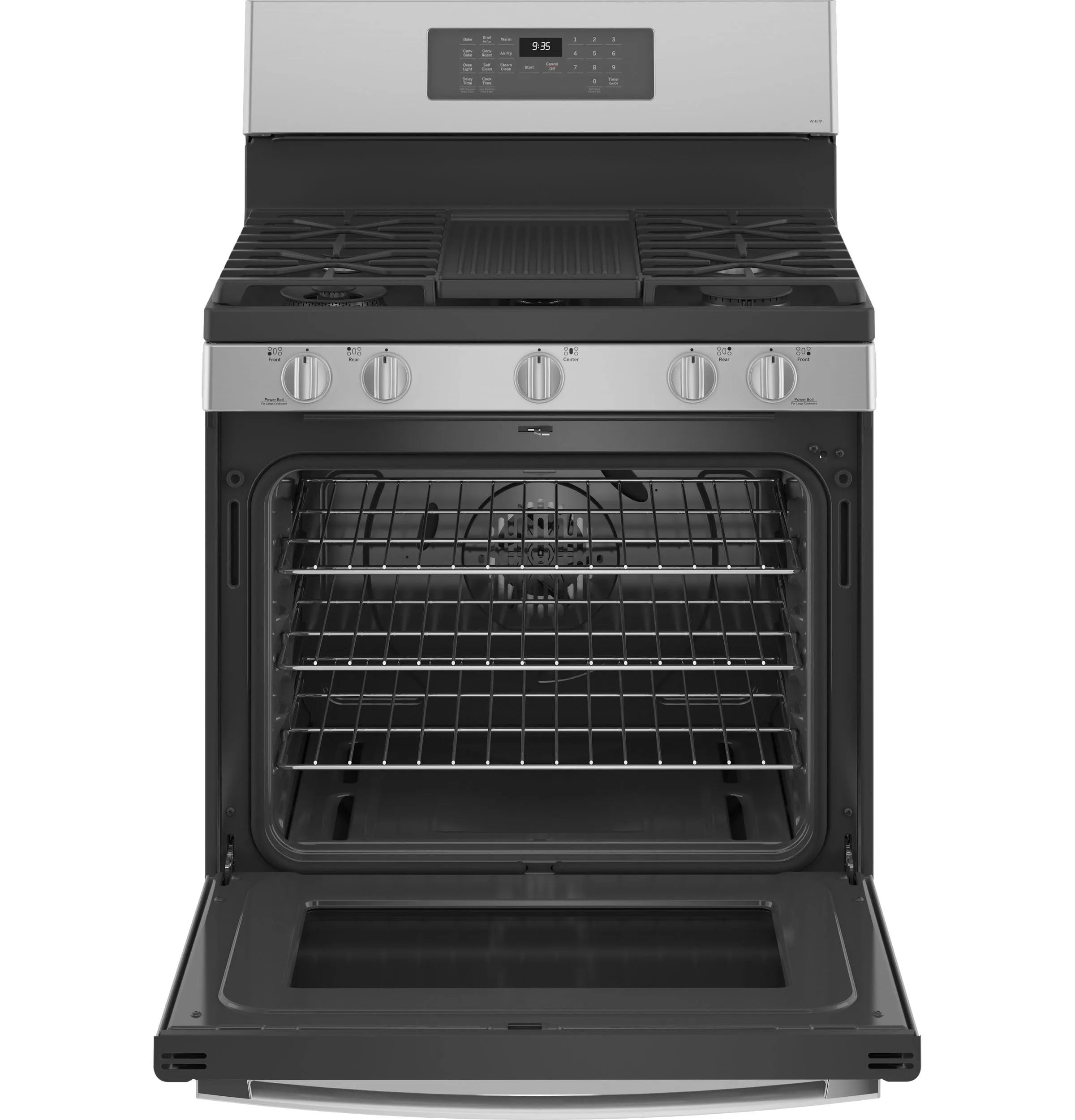 Ge Appliances PGB935YPFS Ge Profile&#8482; Smart 30" Free-Standing Self Clean Gas Fingerprint Resistant Range With No Preheat Air Fry