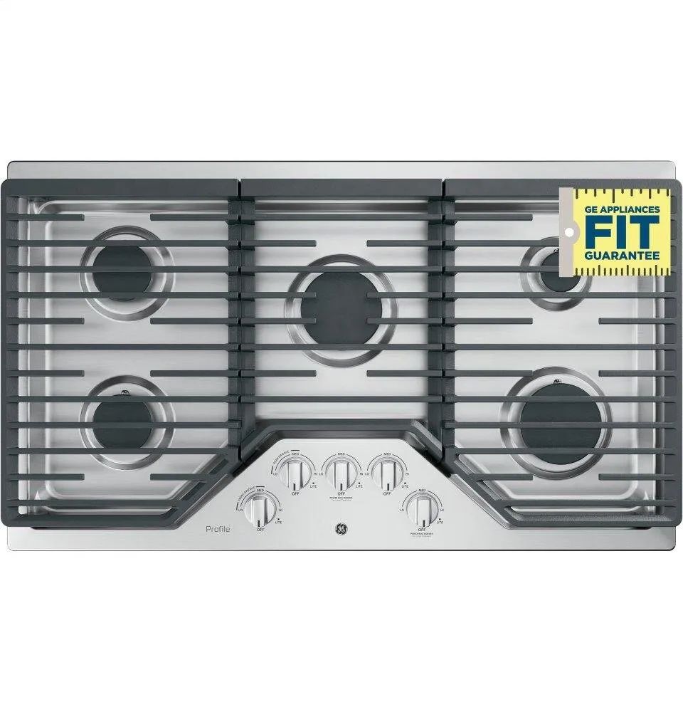 Ge Appliances PGP7036SLSS Ge Profile&#8482; 36" Built-In Gas Cooktop With Optional Extra-Large Cast Iron Griddle