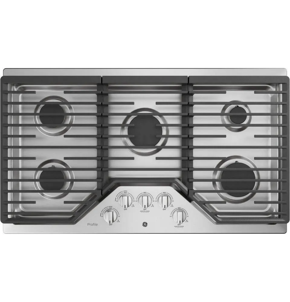 Ge Appliances PGP7036SLSS Ge Profile&#8482; 36" Built-In Gas Cooktop With Optional Extra-Large Cast Iron Griddle