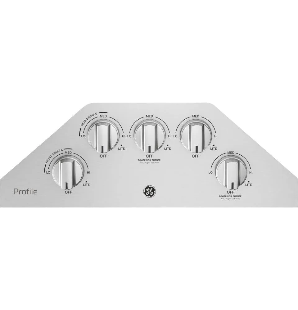Ge Appliances PGP7036SLSS Ge Profile&#8482; 36" Built-In Gas Cooktop With Optional Extra-Large Cast Iron Griddle