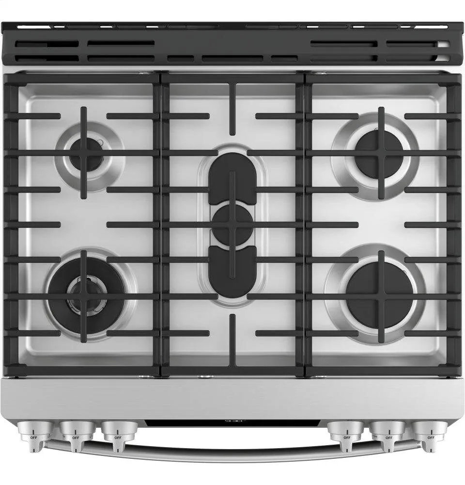 Ge Appliances PGS930YPFS Ge Profile&#8482; 30" Smart Slide-In Front-Control Gas Fingerprint Resistant Range With No Preheat Air Fry